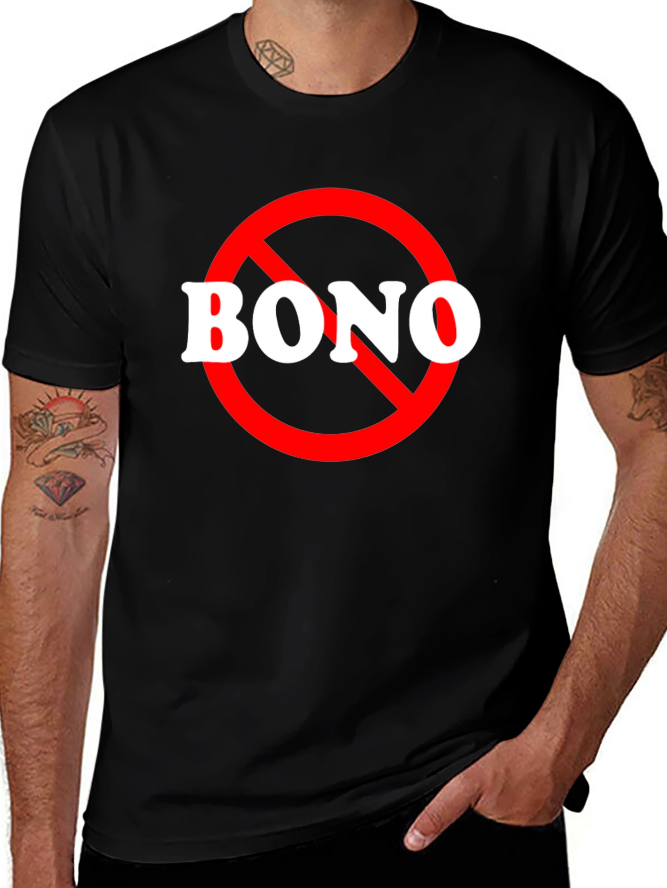 Variant 19 of Anti-Bono T-Shirt - Black Cotton Tee