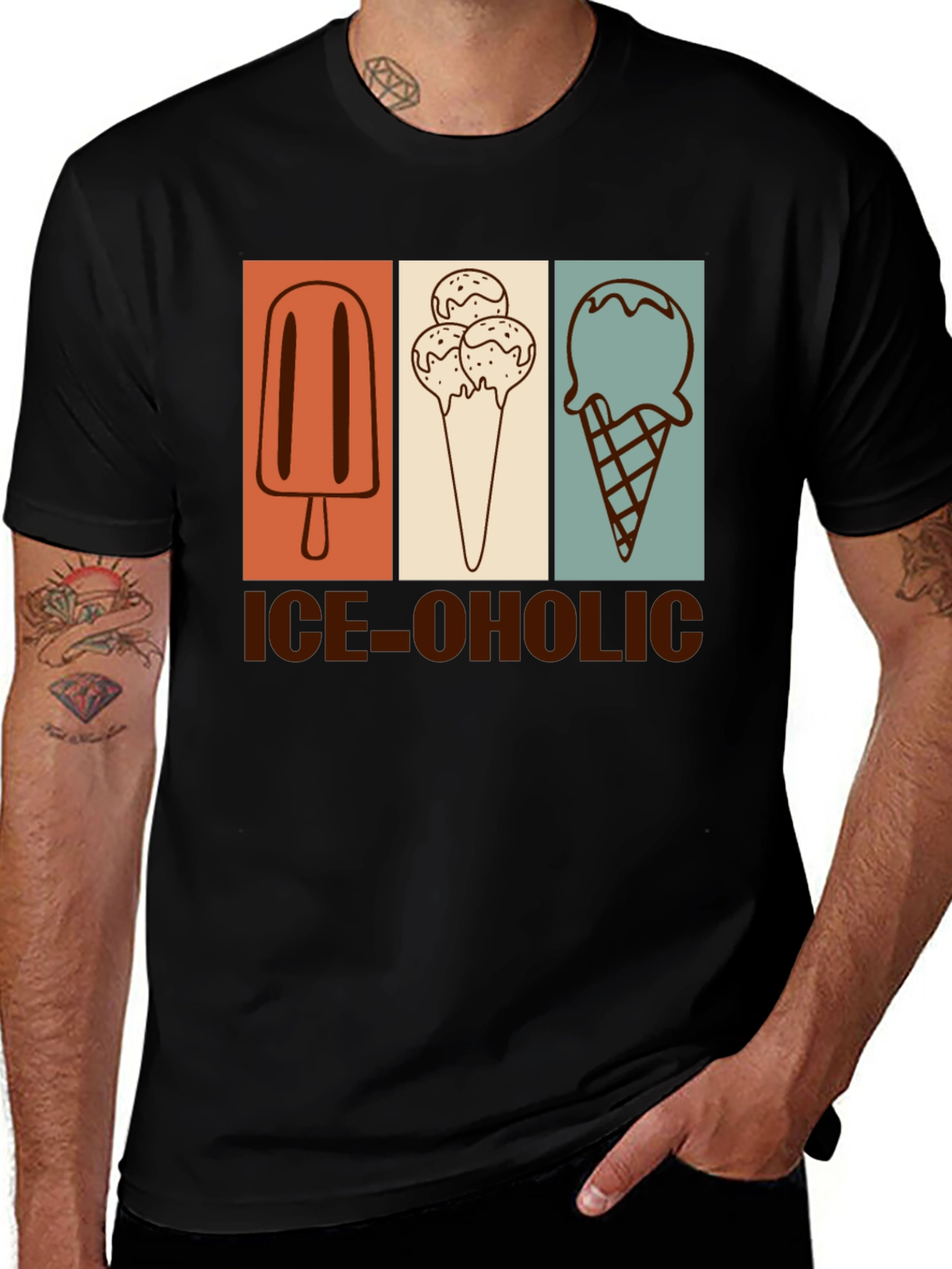 Variant 18 of Ice-oholic Graphic Tee - Cool Treat Design