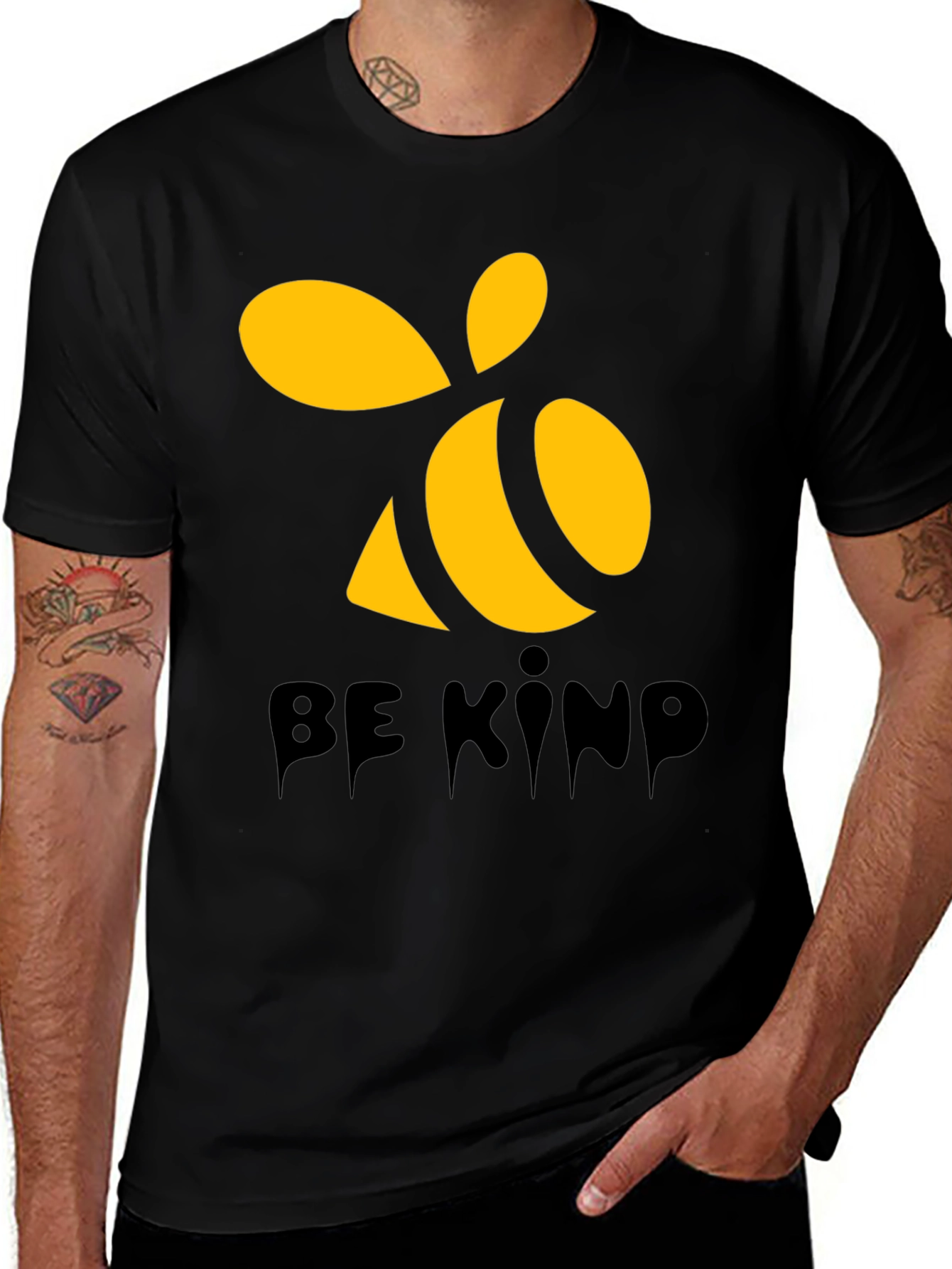 Be Kind Bee Graphic Tee - Black