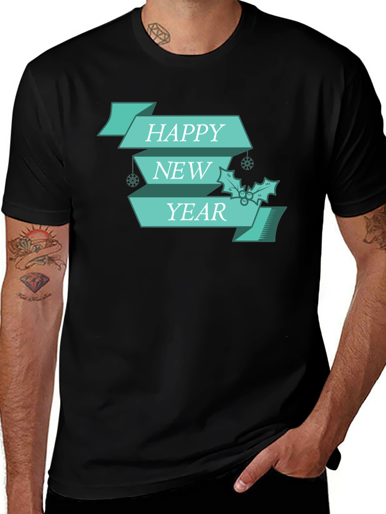 Happy New Year Graphic Tee - Holiday Celebration Shirt