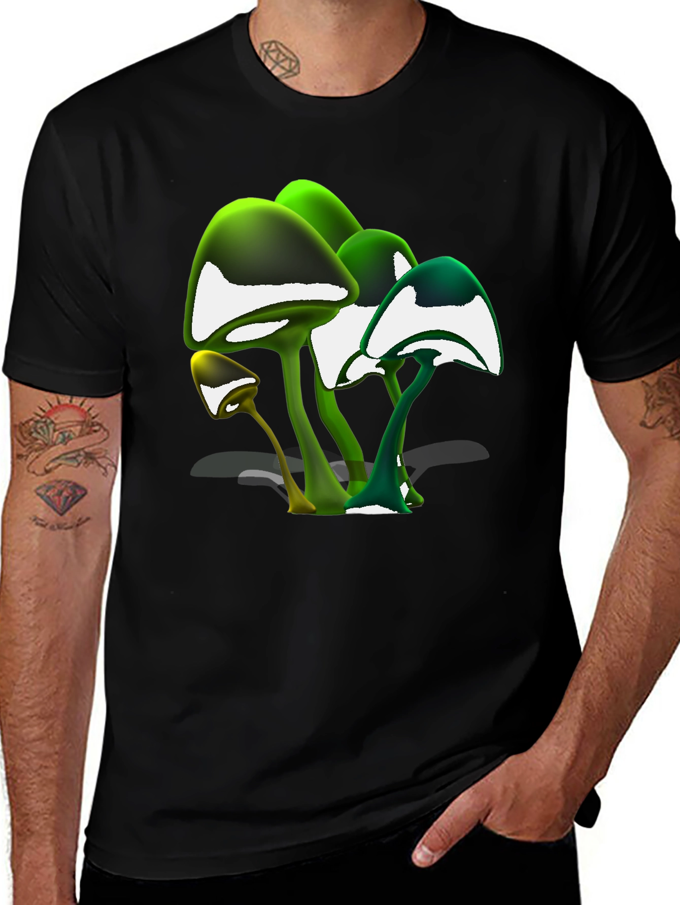 Variant 4 of Glowing Mushroom T-Shirt - Unique Graphic Tee