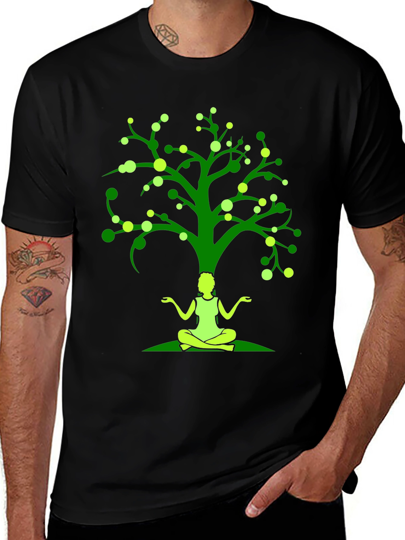 Variant 23 of Yoga Tree Graphic Tee - Meditate in Style