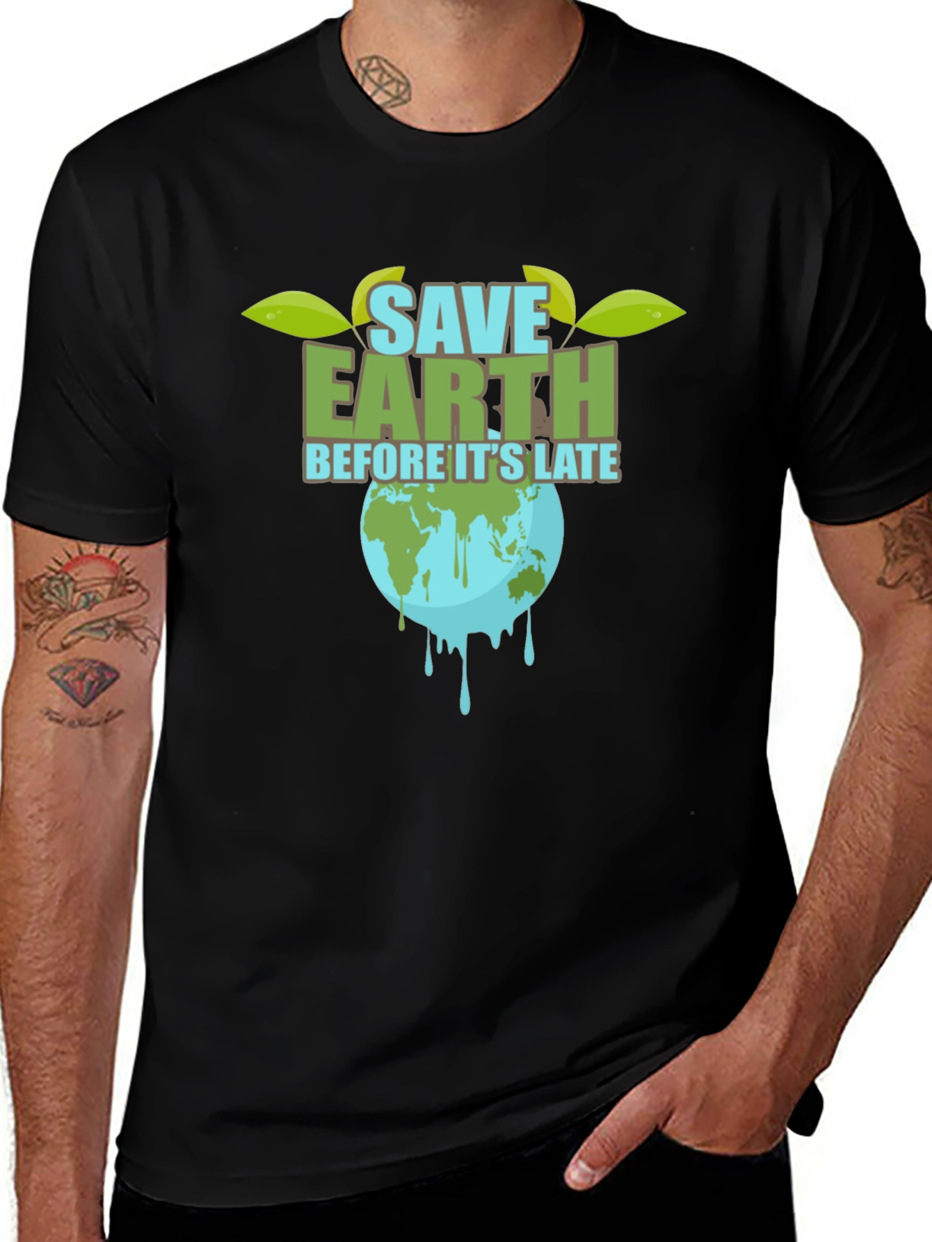 Variant 14 of Save Earth Graphic Tee - Environmental Awareness T-Shirt