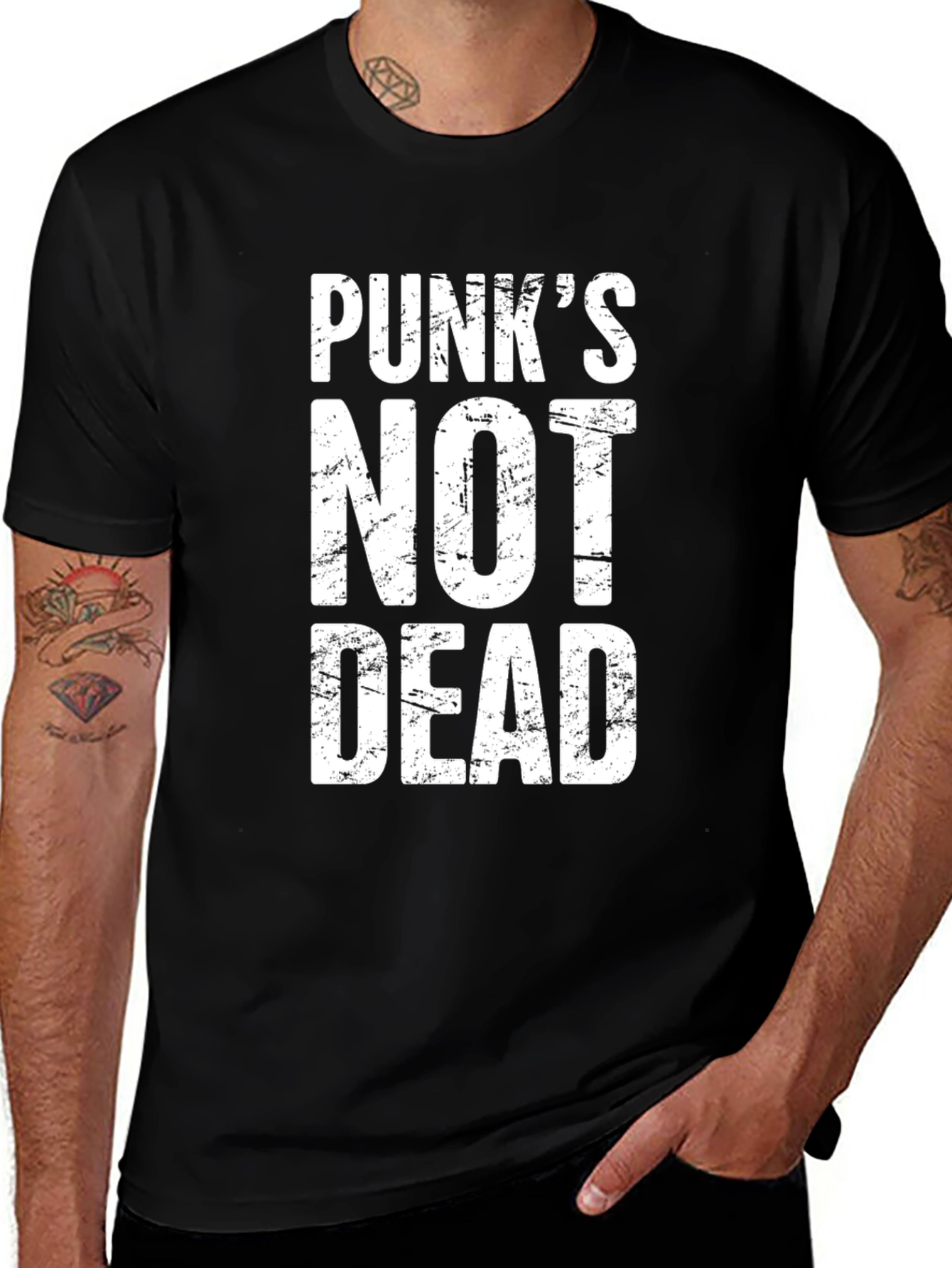 Variant 29 of Punk's Not Dead Graphic T-Shirt - Black