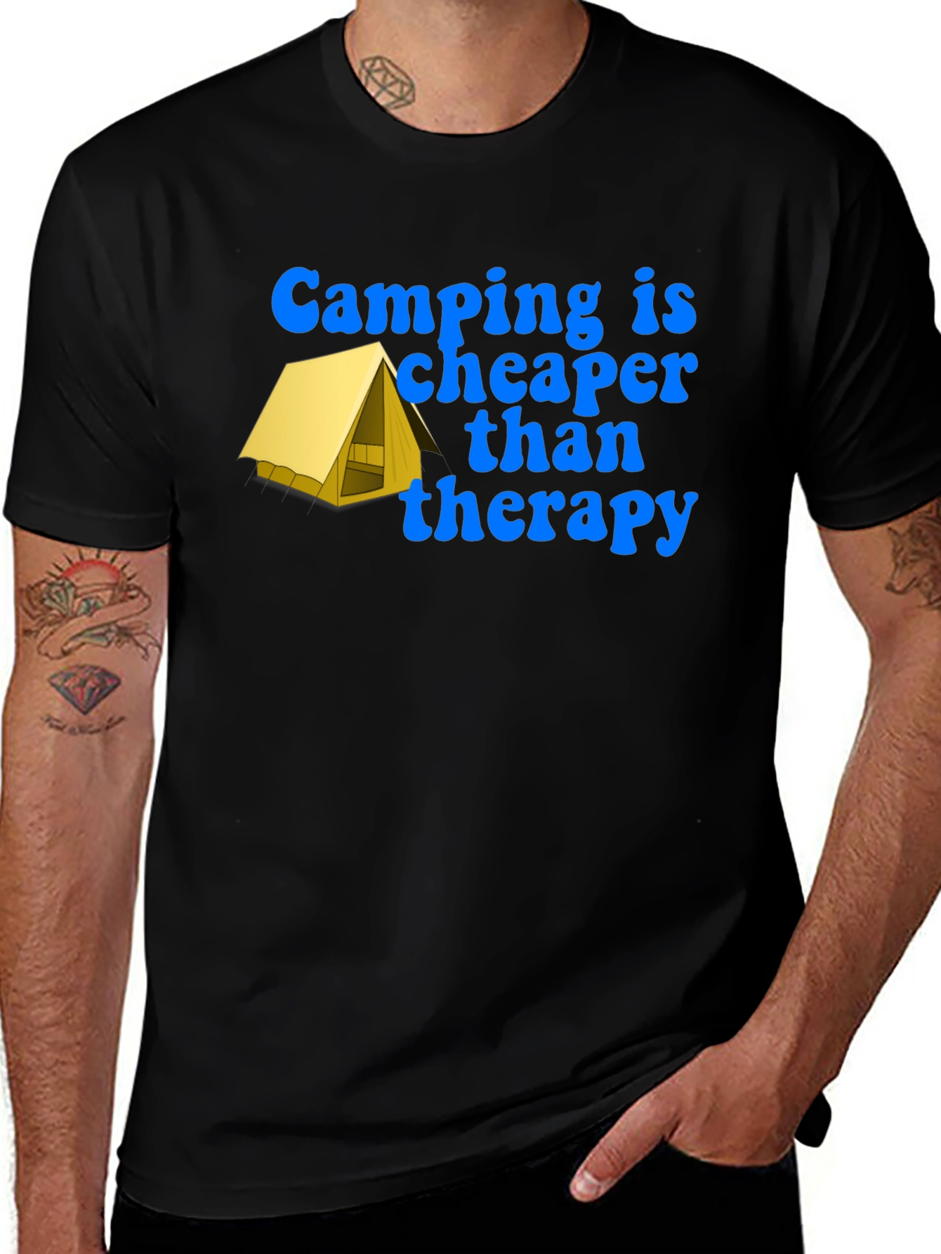 Variant 5 of Camping is Cheaper T-Shirt