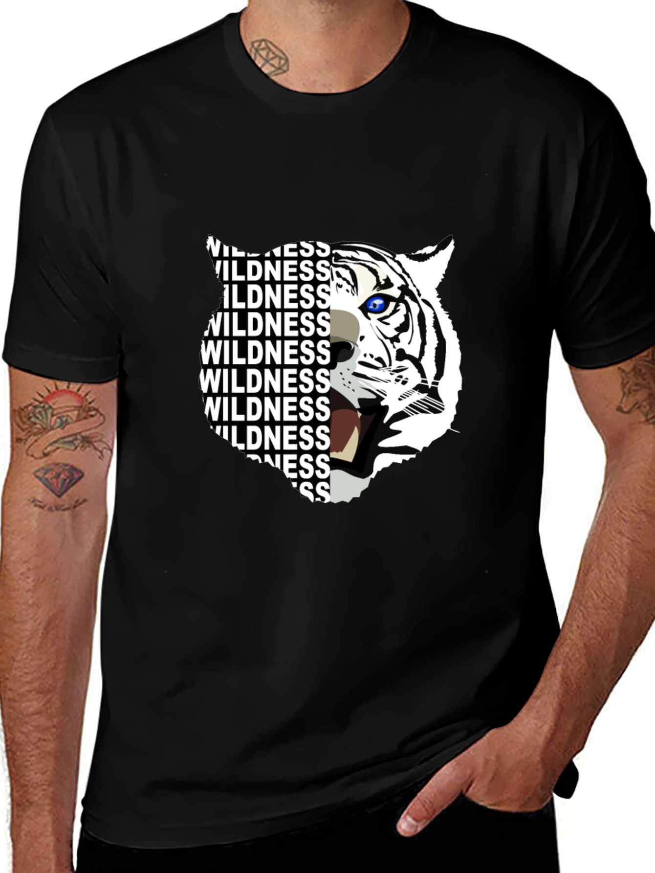Variant 28 of Wildness Tiger Graphic Print T-Shirt