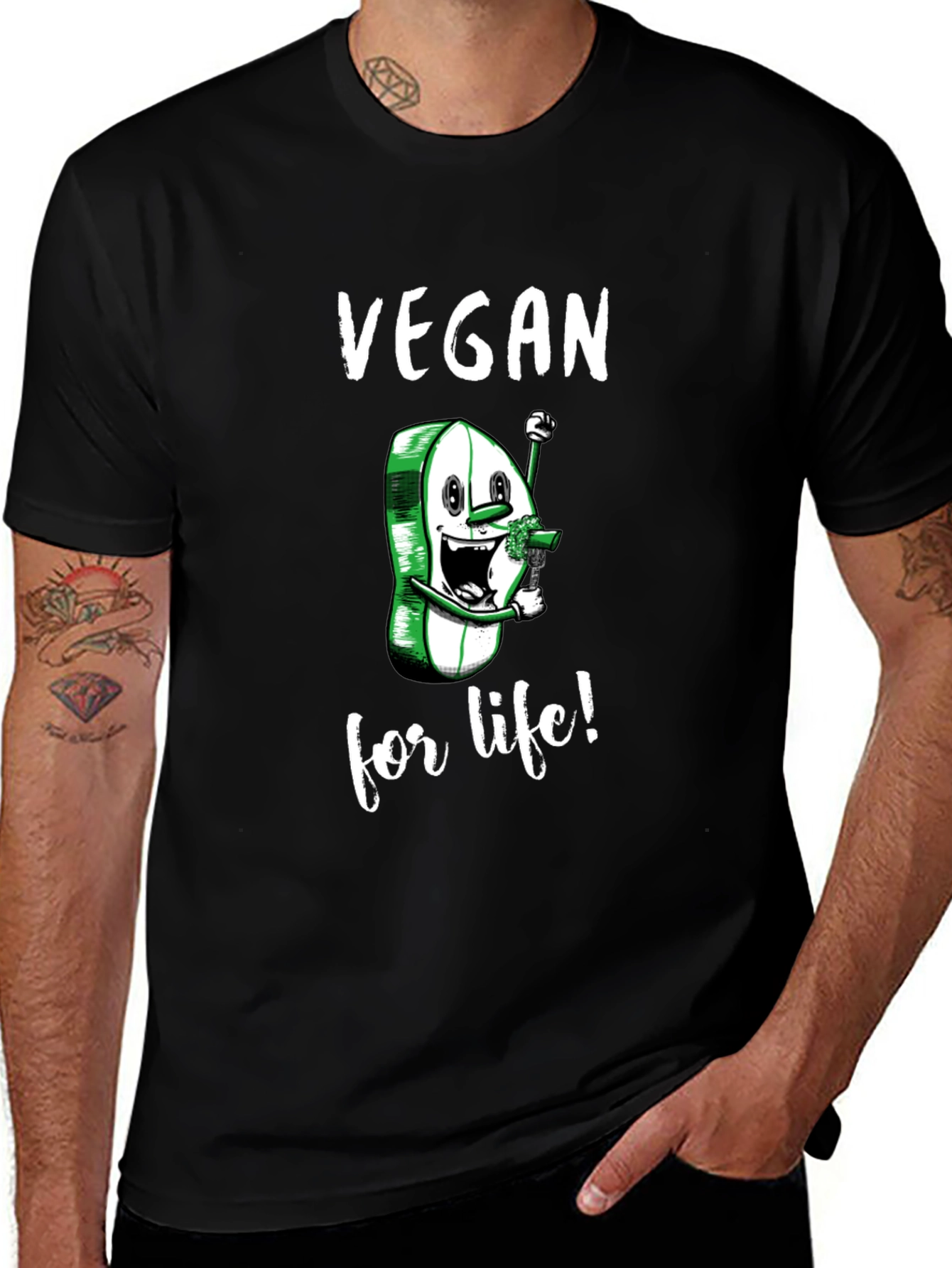 Variant 2 of Vegan for Life T-Shirt - Pill Cartoon