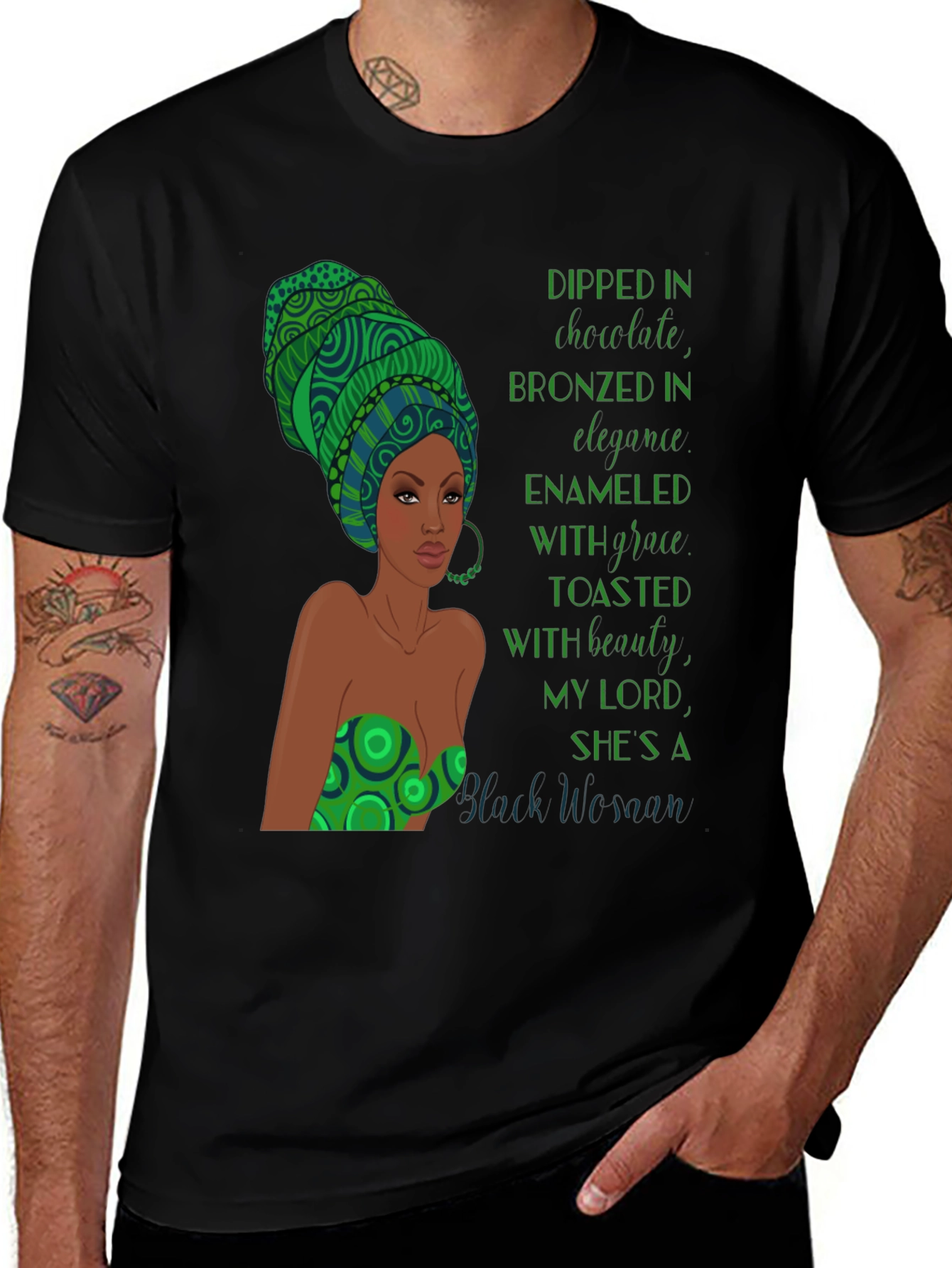 Variant 9 of Elegant Black Woman Graphic T-Shirt