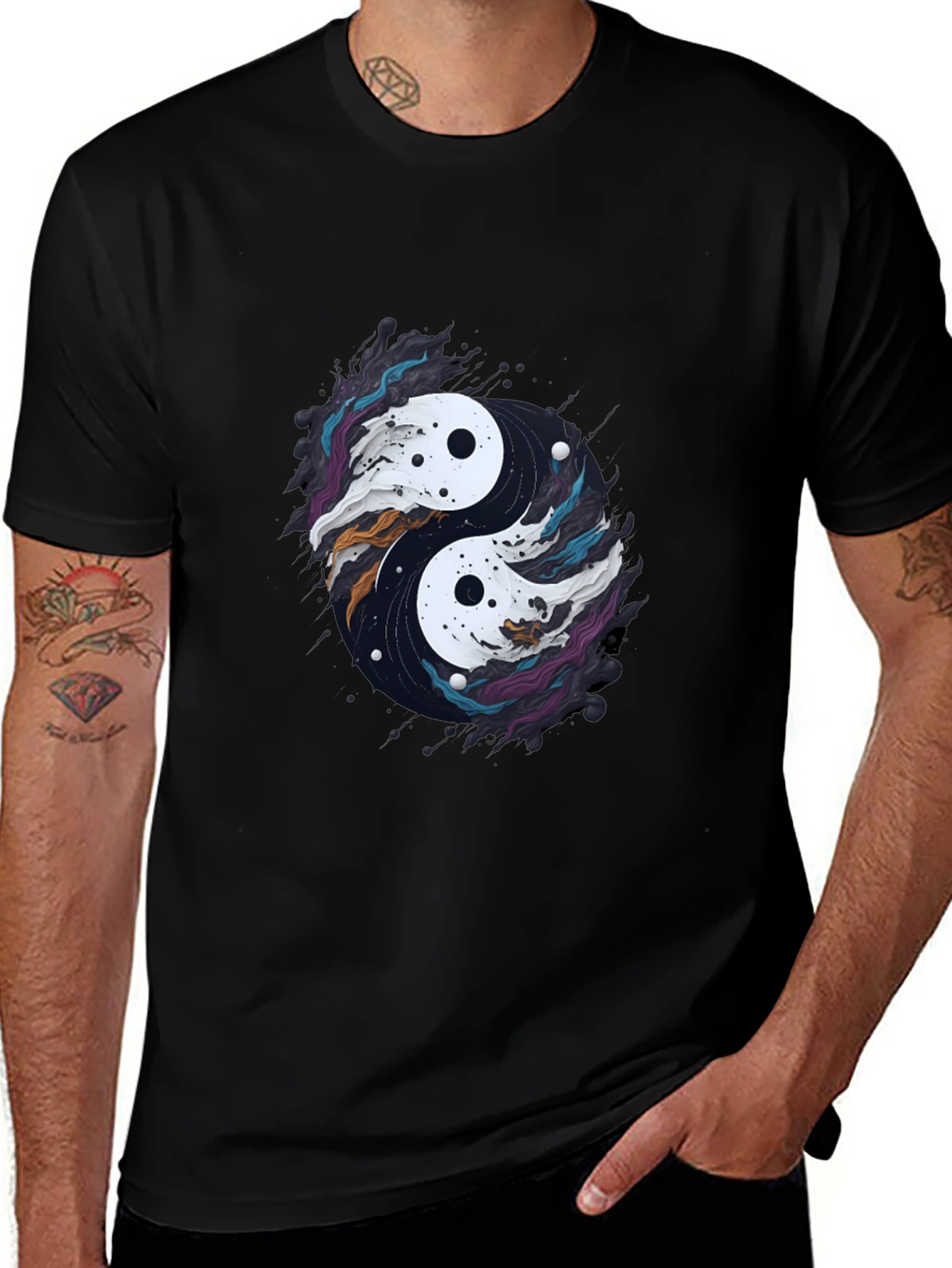 Variant 27 of Yin Yang Graphic Tee - Modern Harmony Design