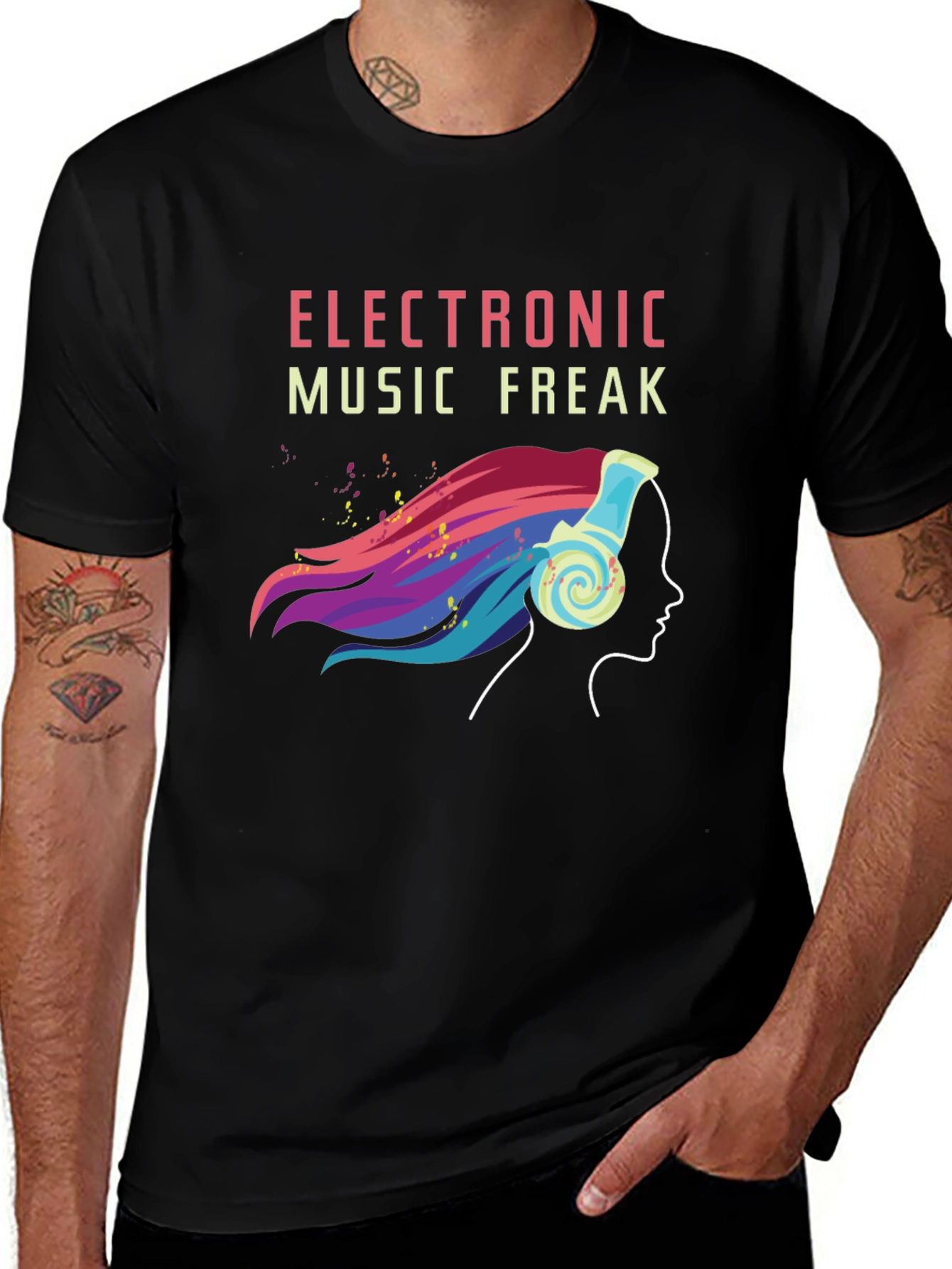 Variant 23 of Electronic Music Freak Graphic T-Shirt