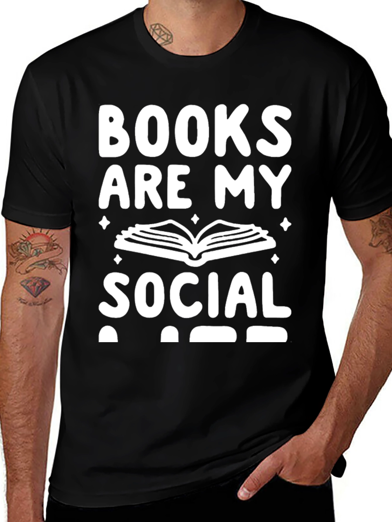 Variant 3 of Books Are My Social Life T-Shirt