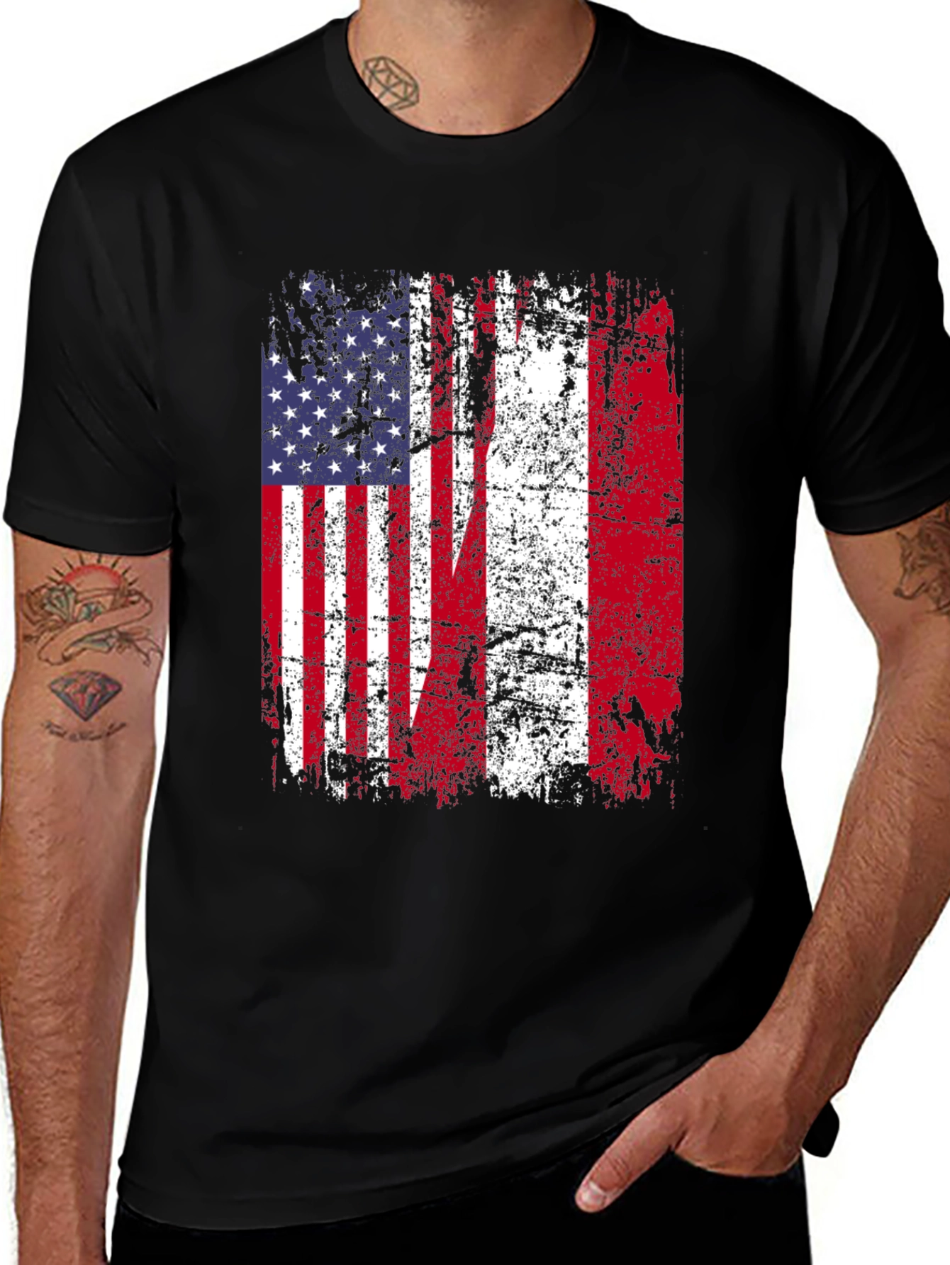USA Flag Graphic T-Shirt - Patriotic American Pride
