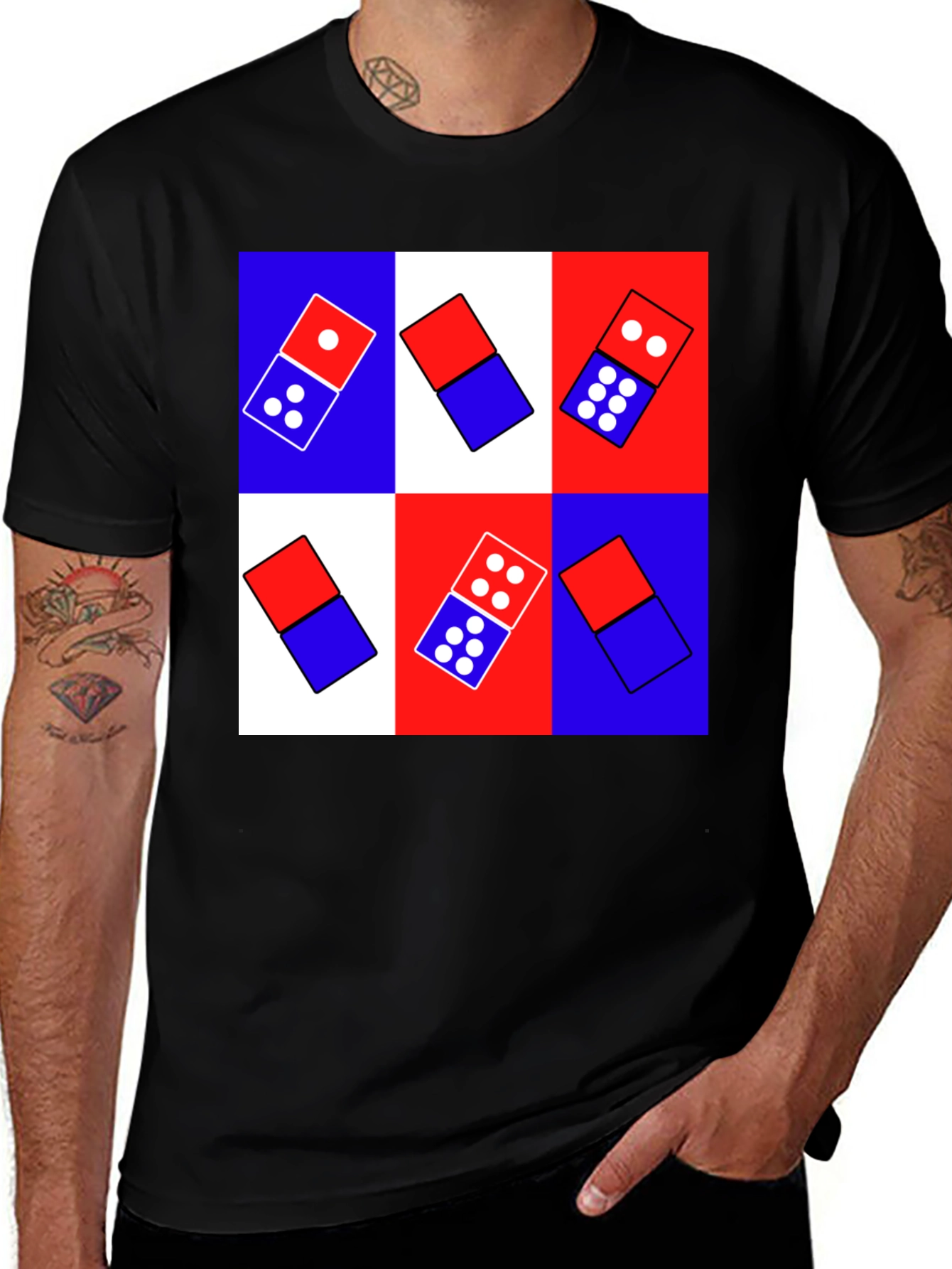 Domino Graphic Tee - Retro Style
