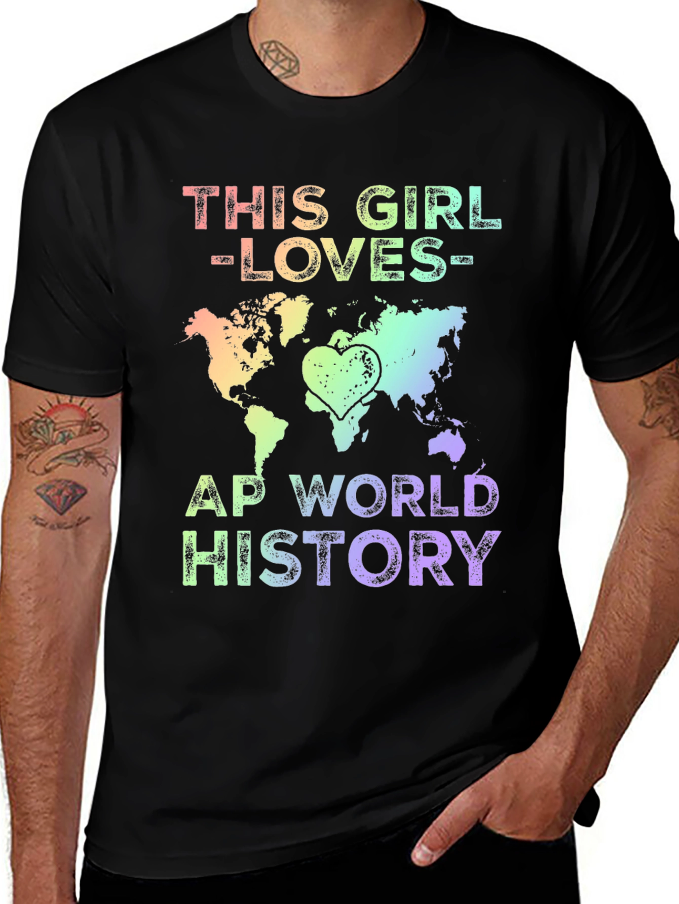 This Girl Loves AP World History T-Shirt