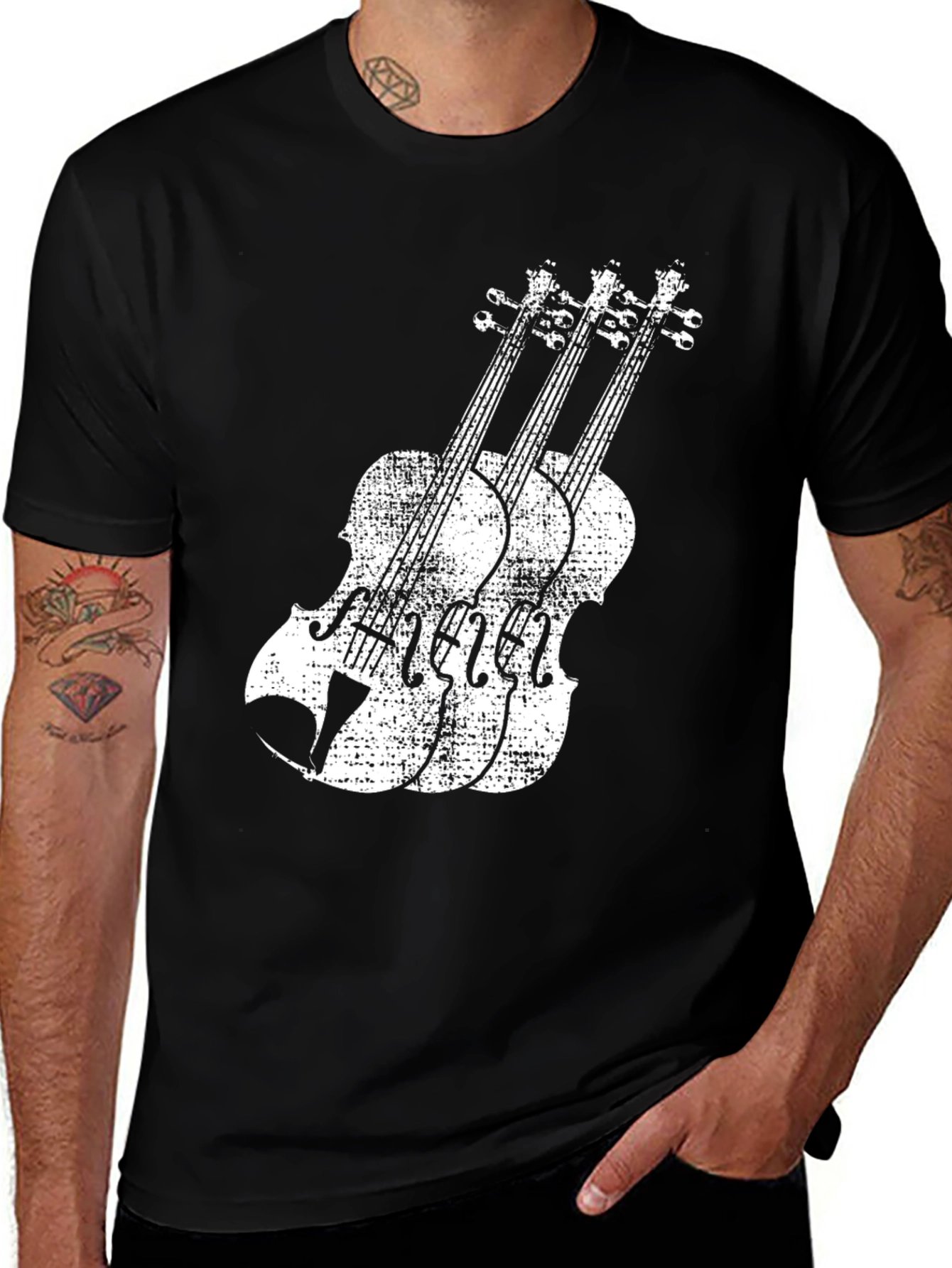 Variant 29 of Violin T-Shirt - Musical Graphic Tee