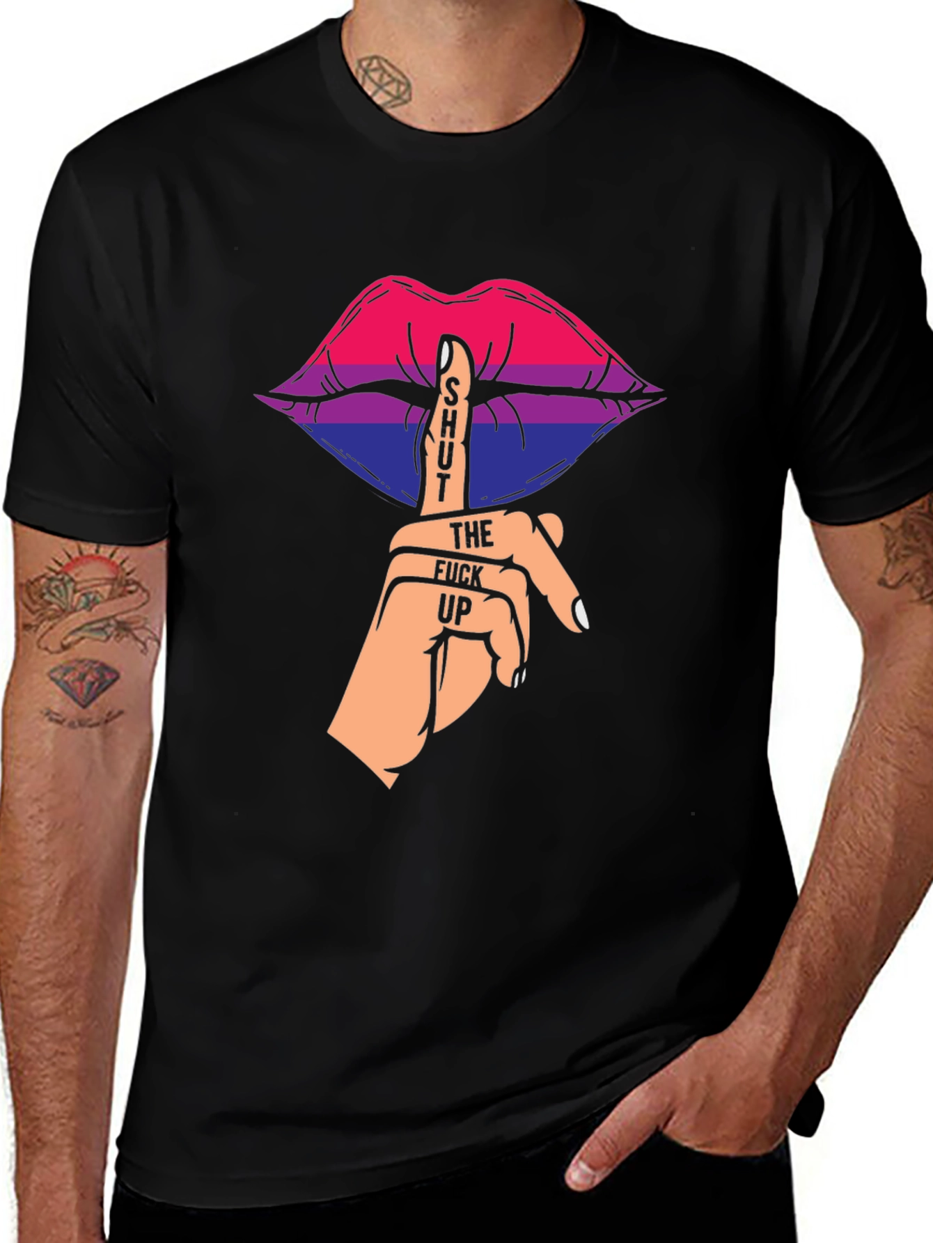 Bisexual Pride Graphic Tee - Shut Up