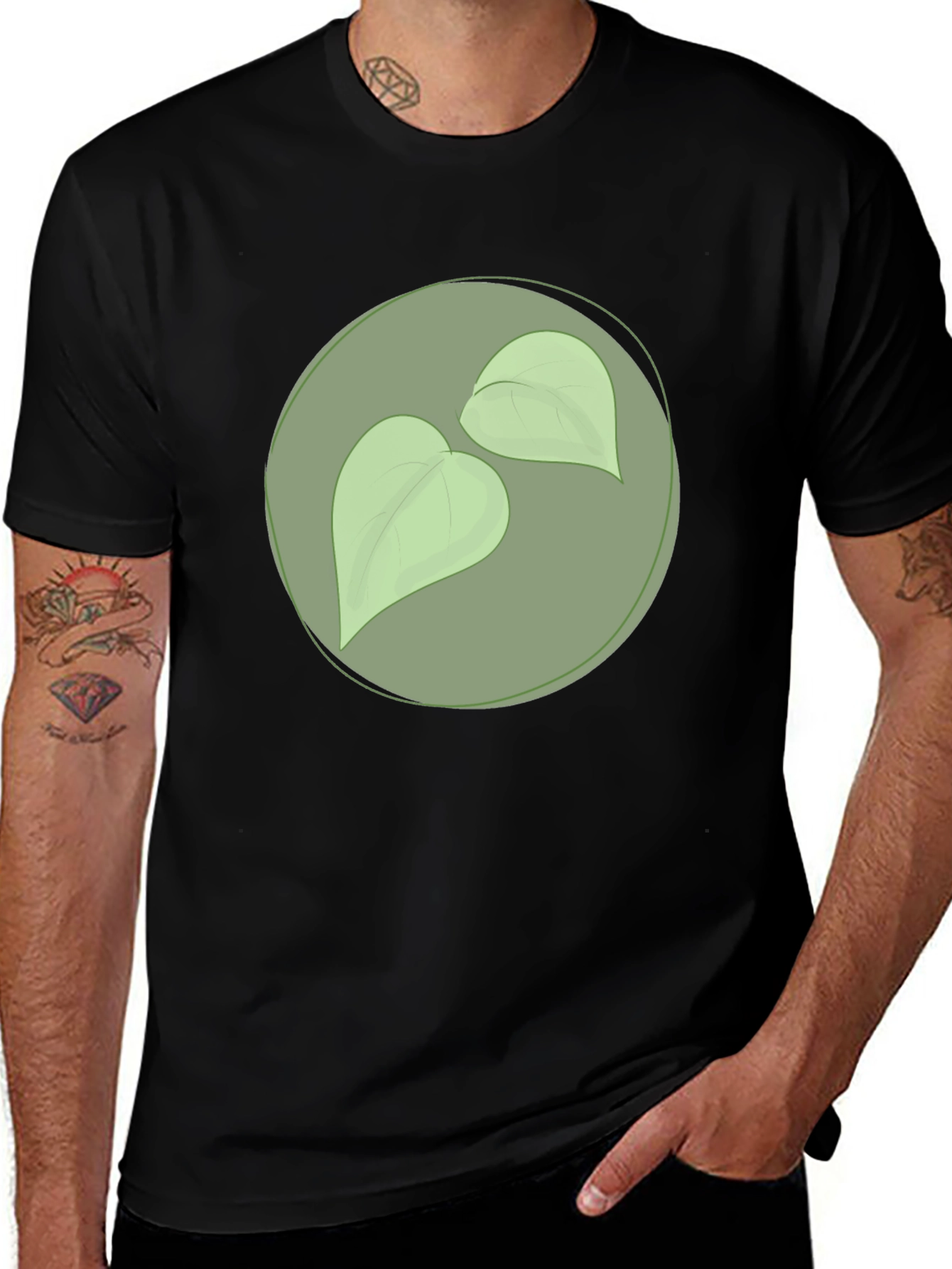 Variant 2 of Nature Leaf Graphic Tee - Stylish Casual Comfort