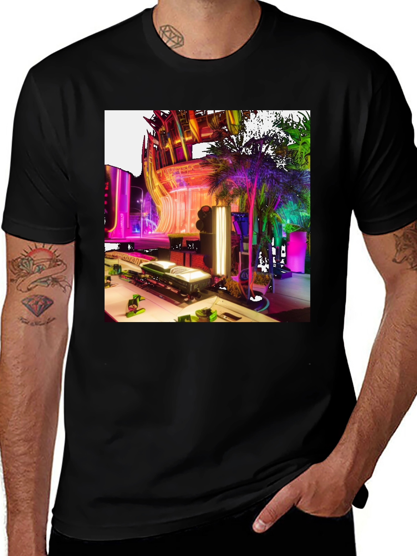 Variant 2 of Cyberpunk City T-Shirt