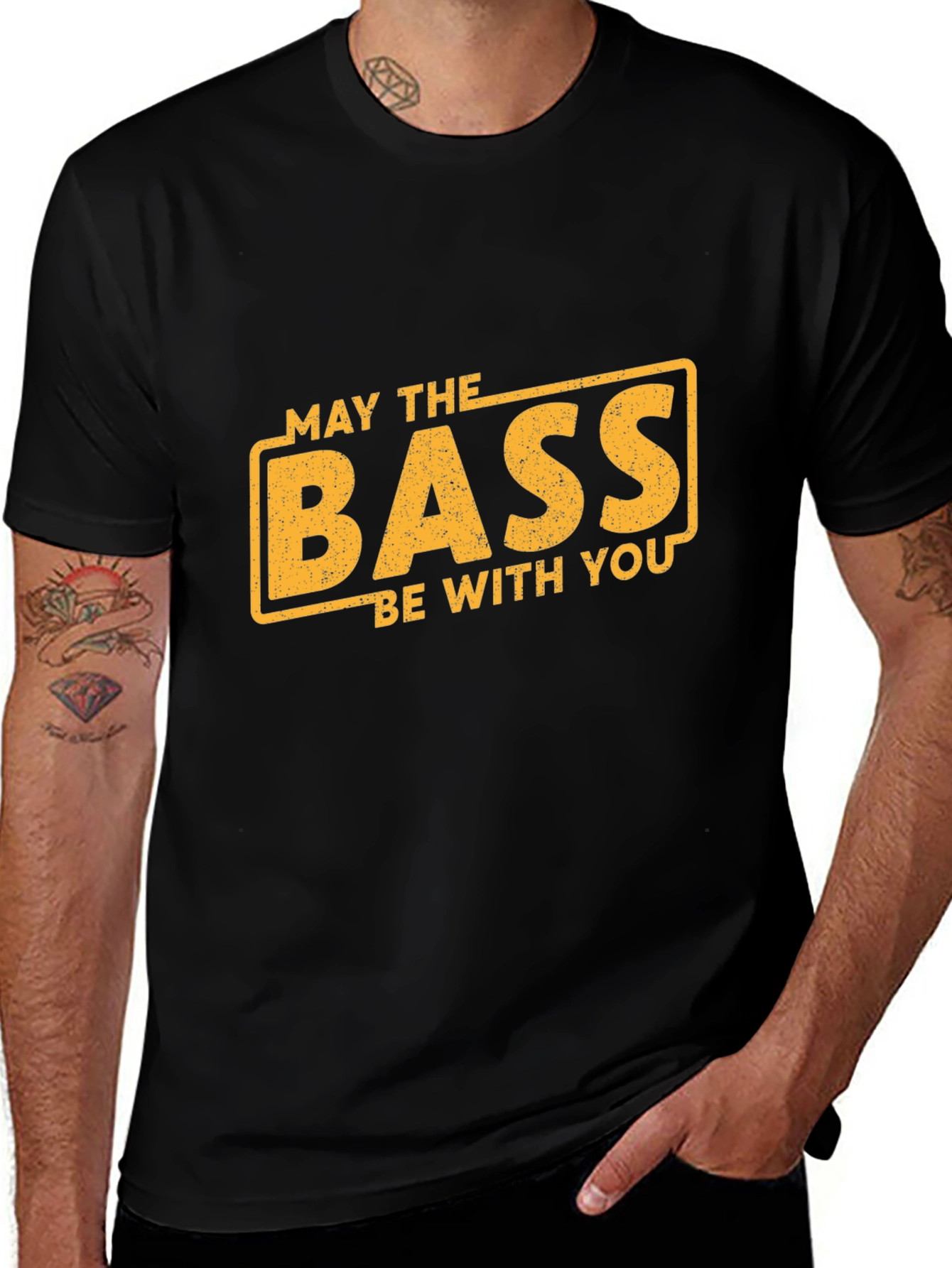 Variant 22 of May The Bass Be With You - Black T-Shirt