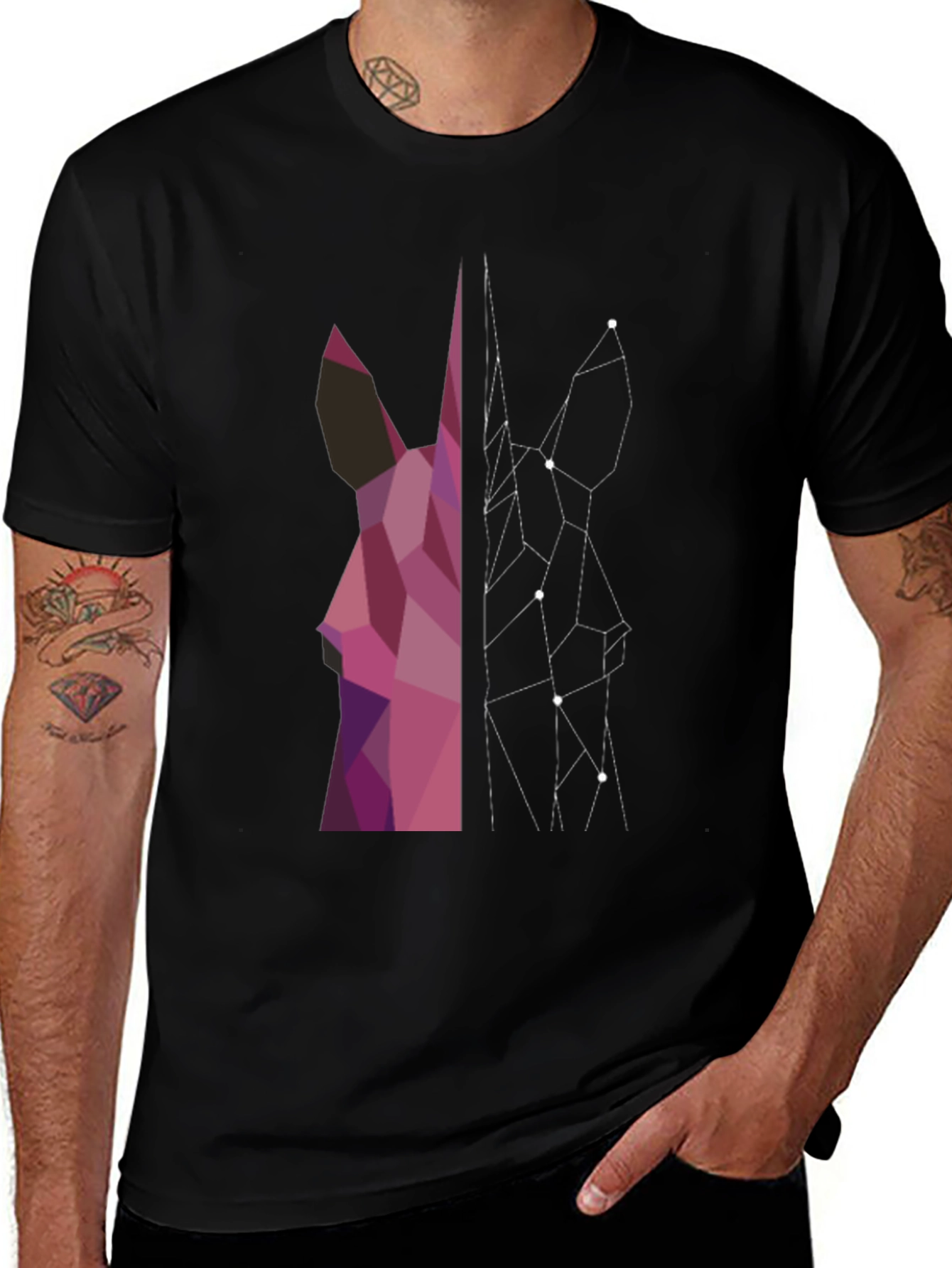 Variant 2 of Geometric Unicorn T-Shirt - Modern Graphic Tee