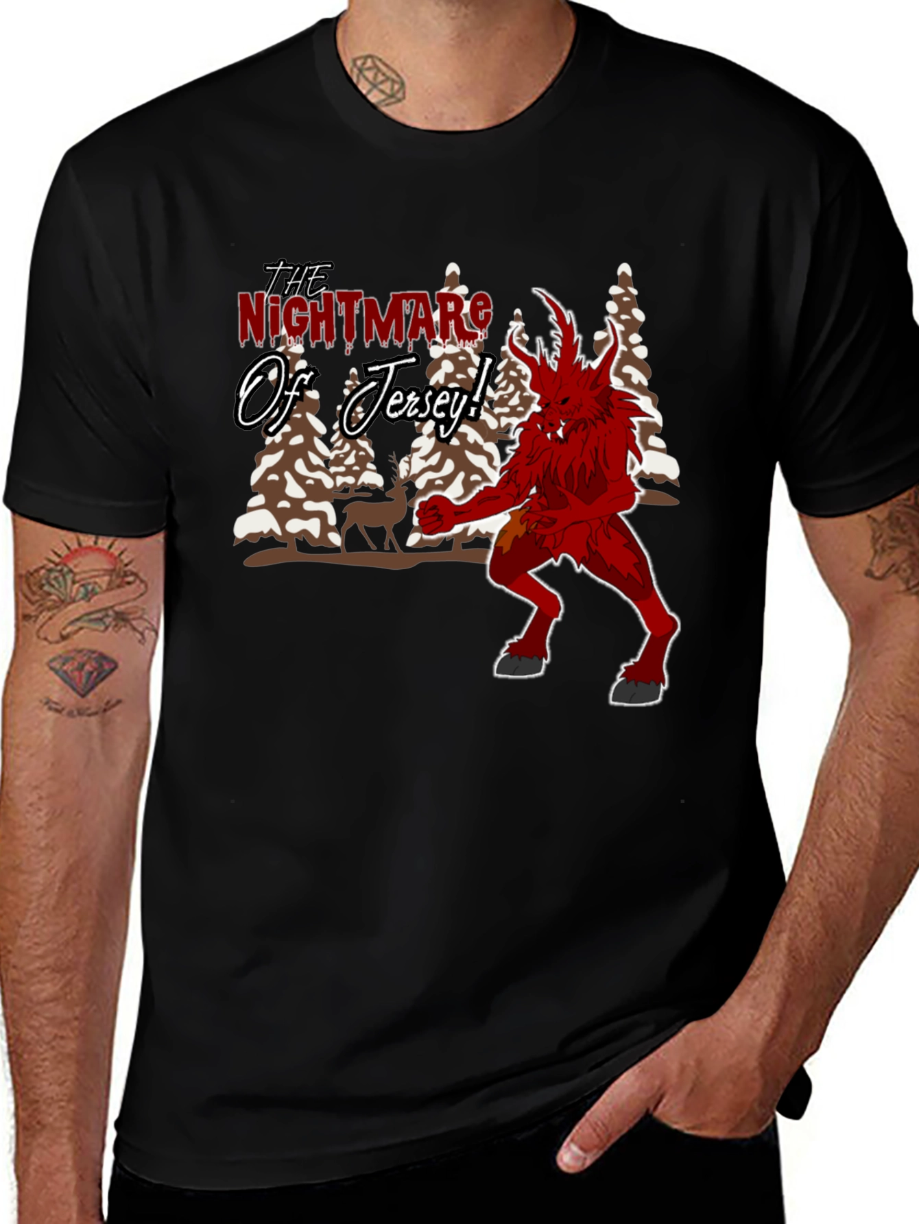 Nightmare of Jersey T-Shirt: Devilish Graphic Tee