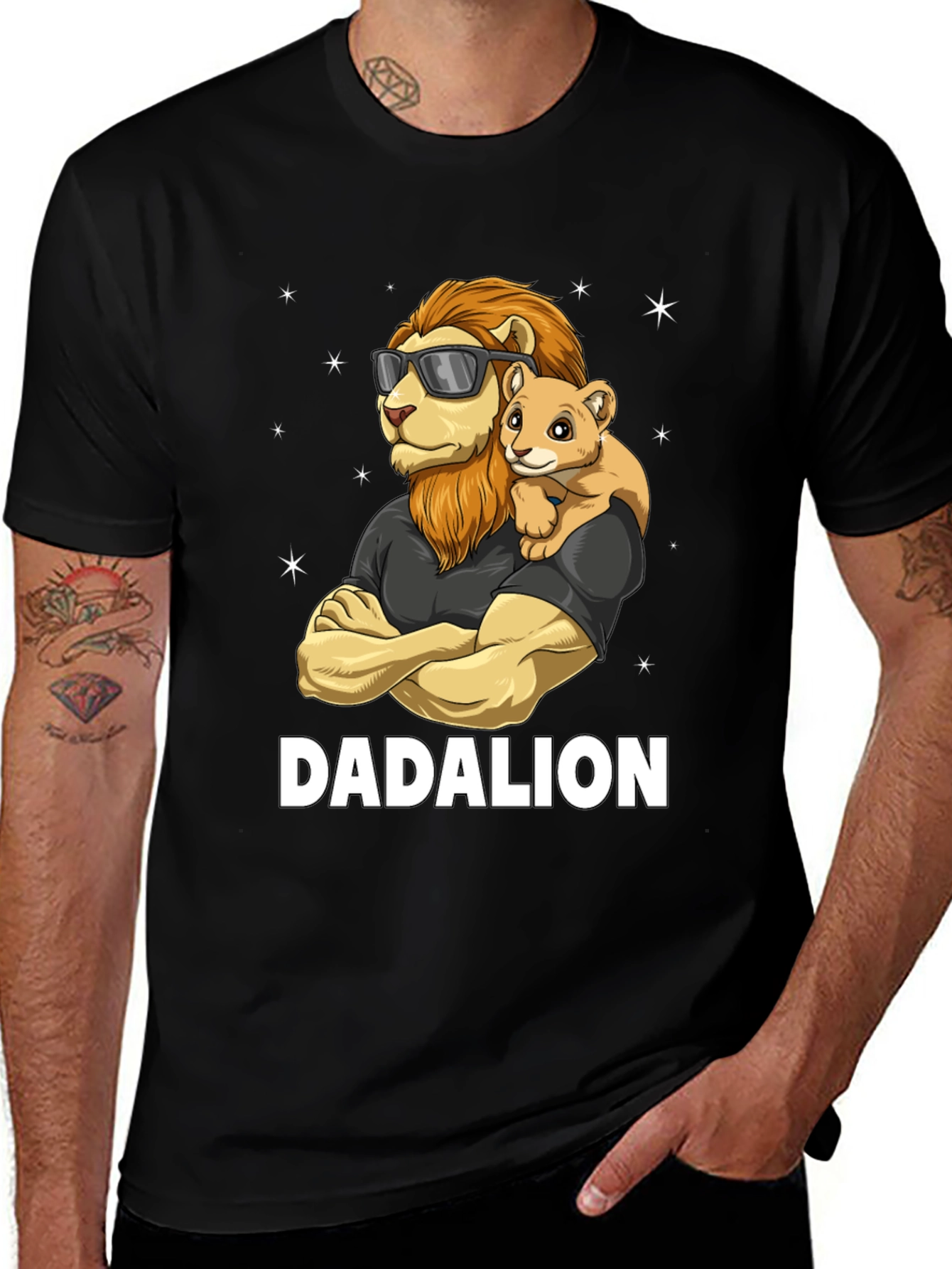 Dadalion Lion Dad and Cub T-Shirt