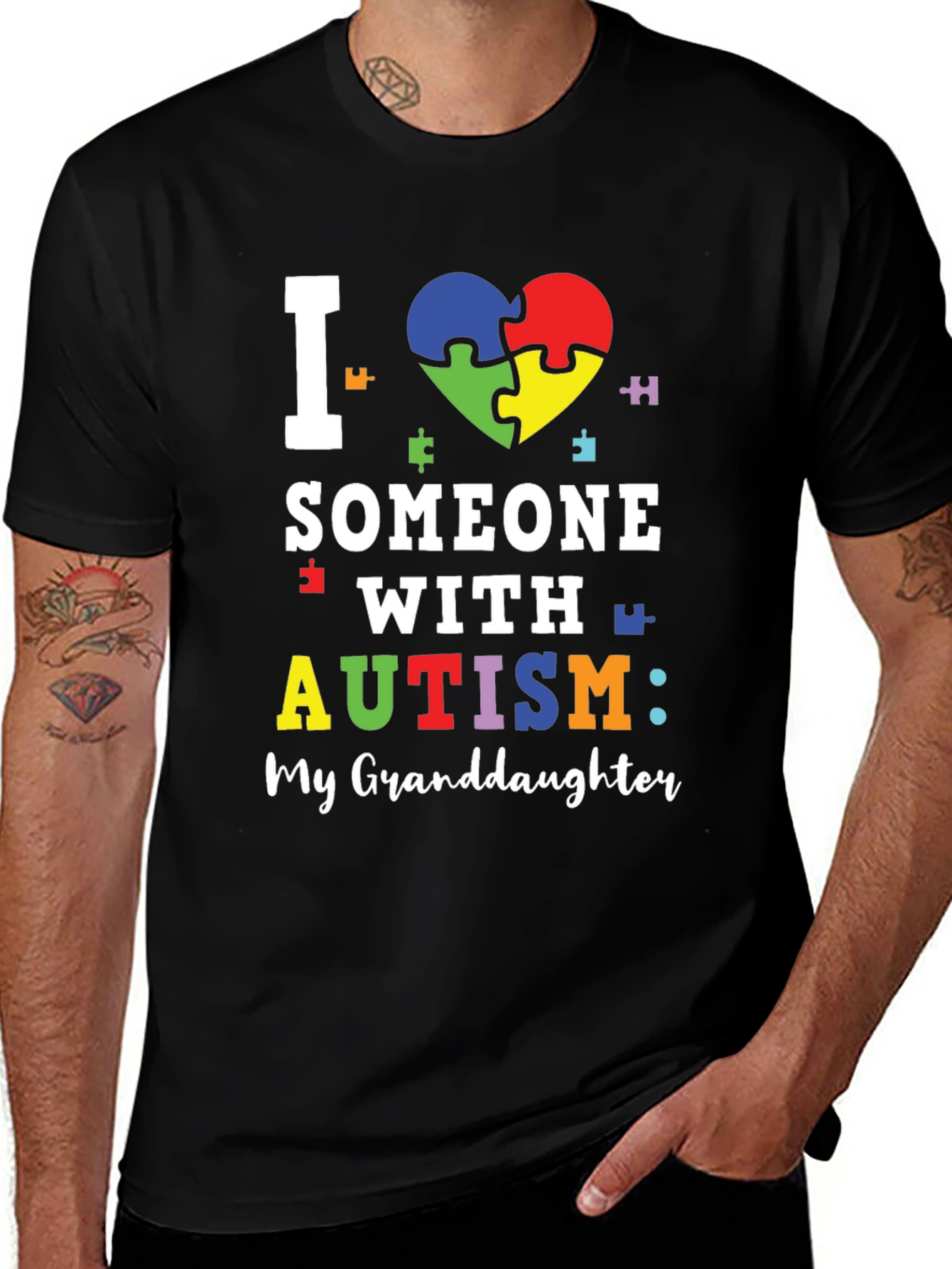 Variant 28 of Autism Awareness T-Shirt: Granddaughter Love