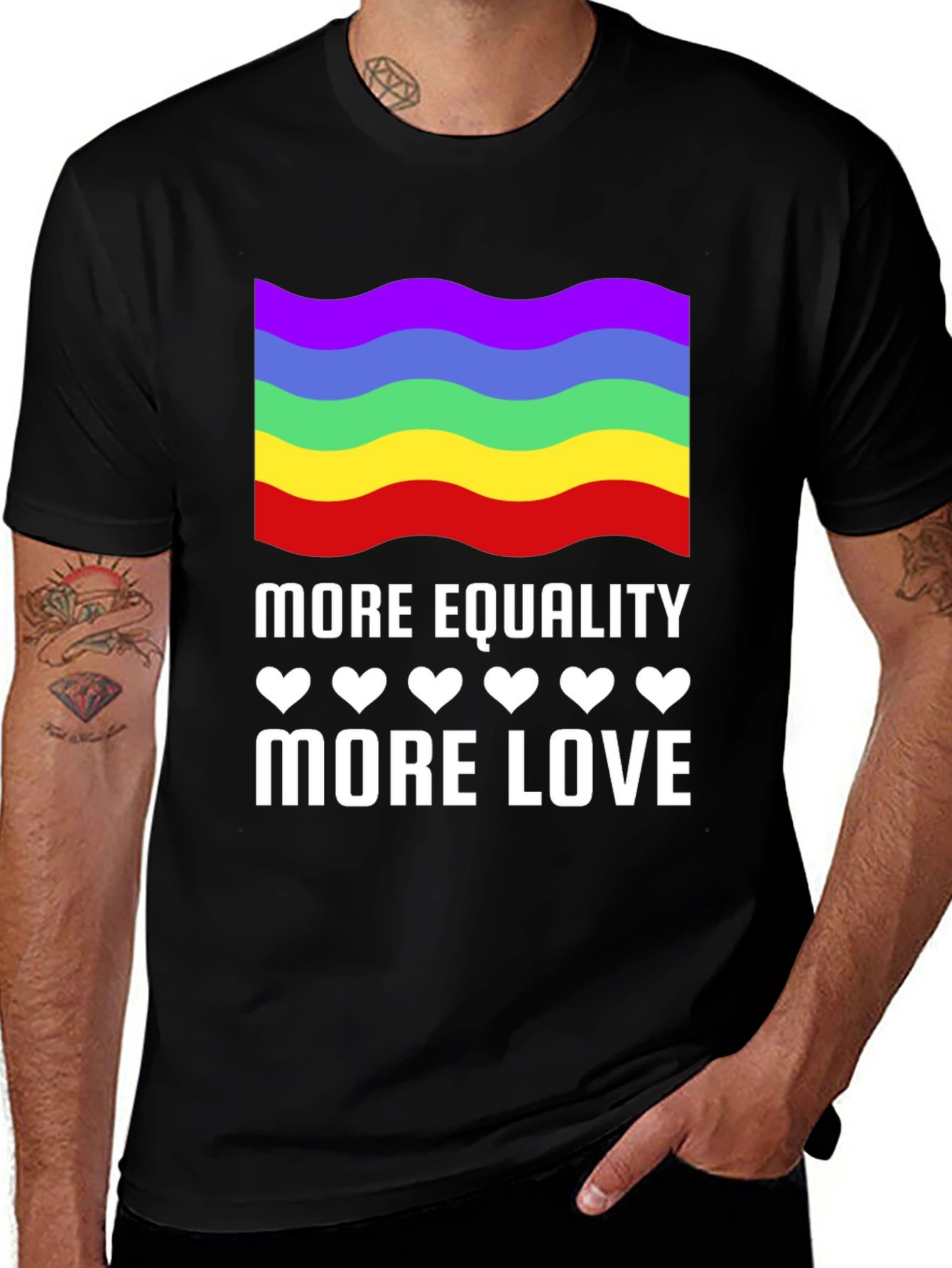 Equality & Love Pride T-Shirt - Black