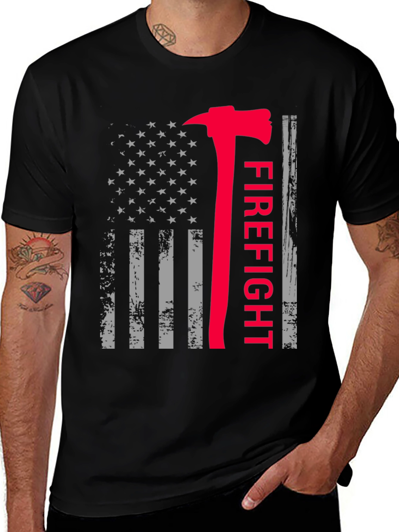 Variant 2 of Firefight Axe Flag Graphic Tee