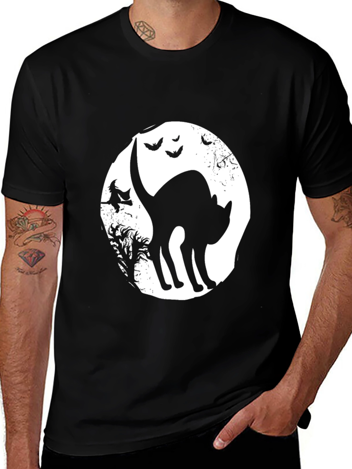 Halloween Cat Graphic Tee