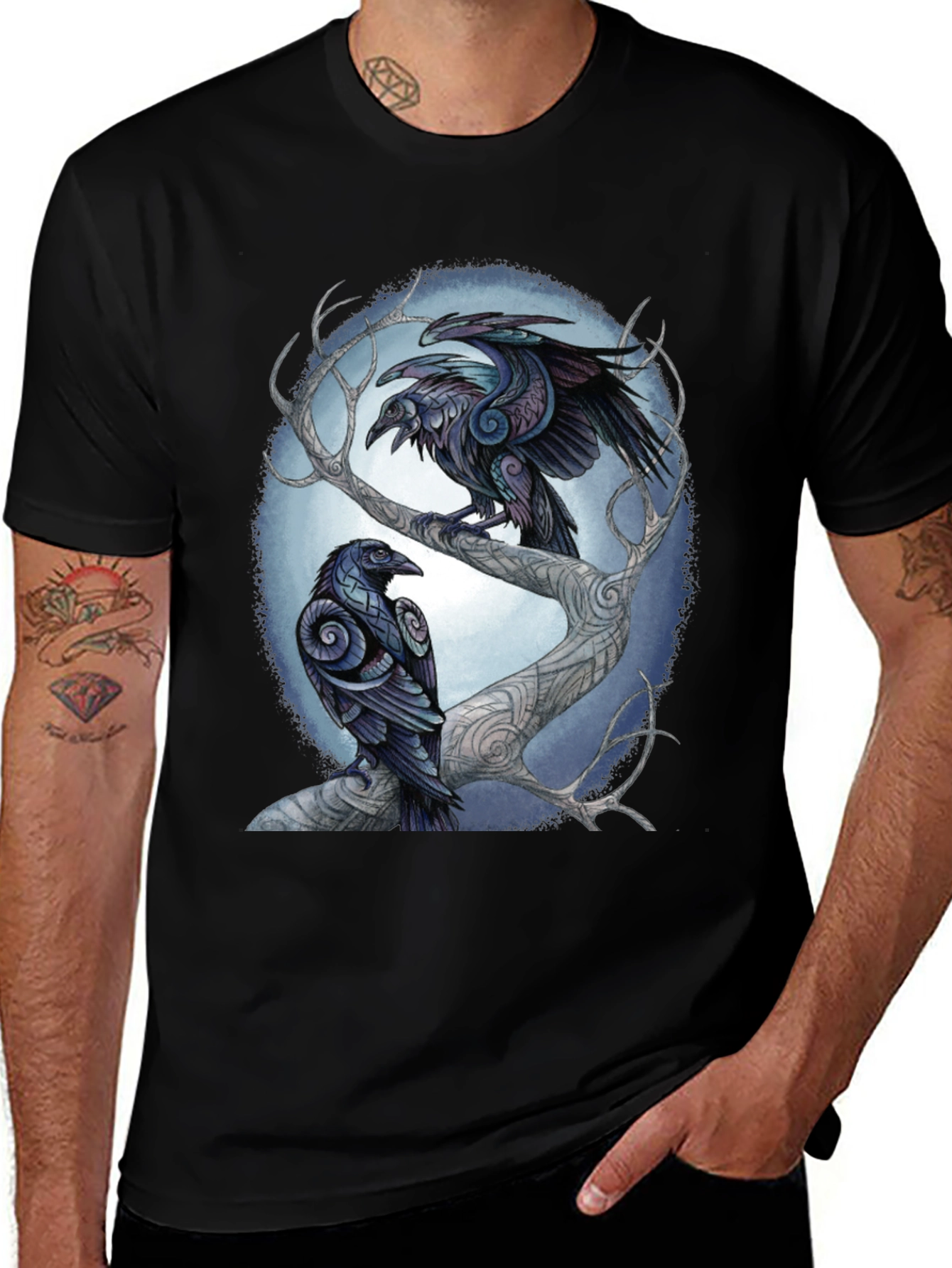 Variant 26 of Raven Tree Graphic Tee - Stylish Unisex Design