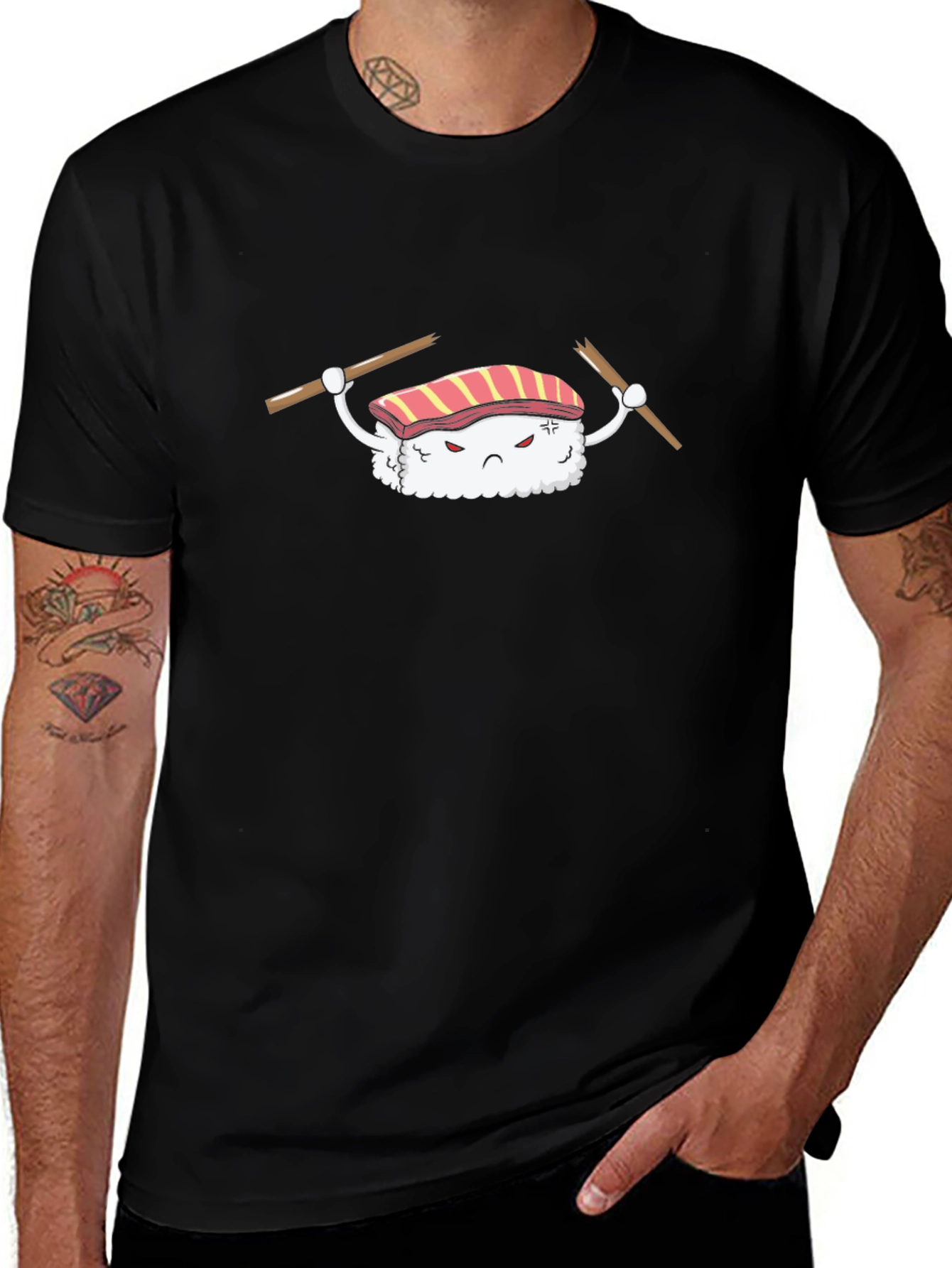 Variant 13 of Sushi Rage T-Shirt - Funny Foodie Tee
