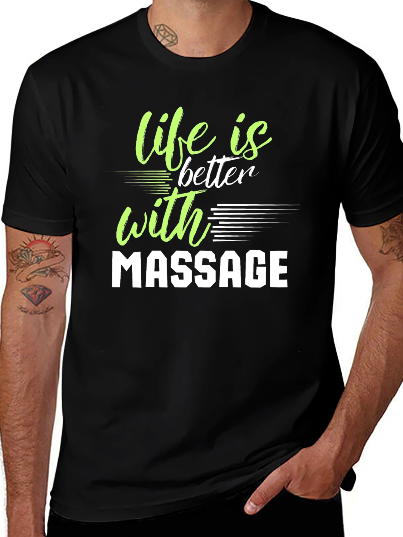 Variant 12 of Life is Better with Massage Graphic T-Shirt