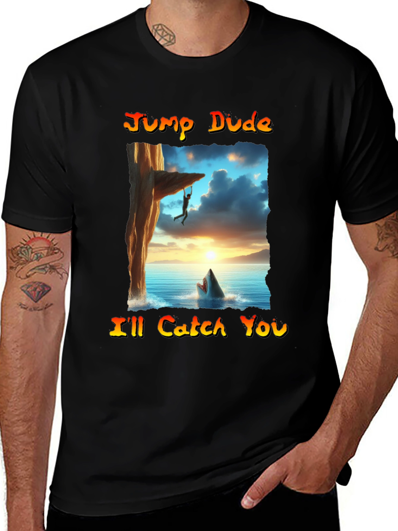Variant 6 of Jump Dude I'll Catch You T-Shirt