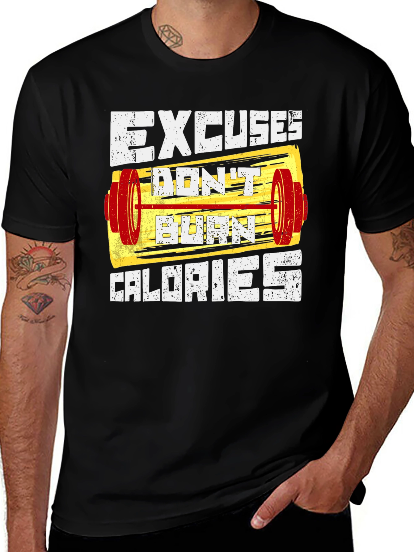 Variant 14 of Excuses Don't Burn Calories T-Shirt