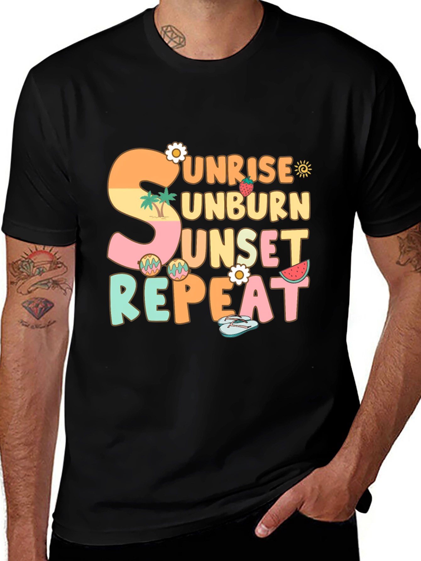 Variant 4 of Sunrise Unburn Sunset Repeat Graphic T-Shirt