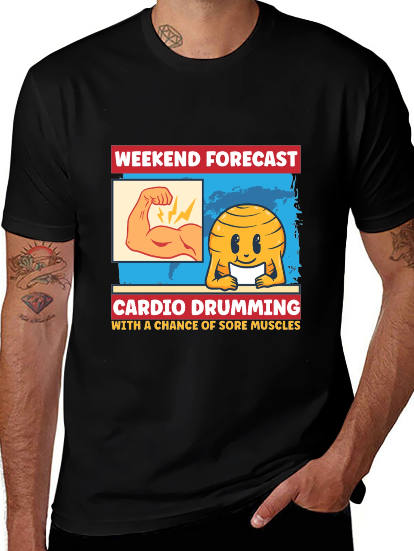Variant 11 of Weekend Forecast Cardio Drumming T-Shirt