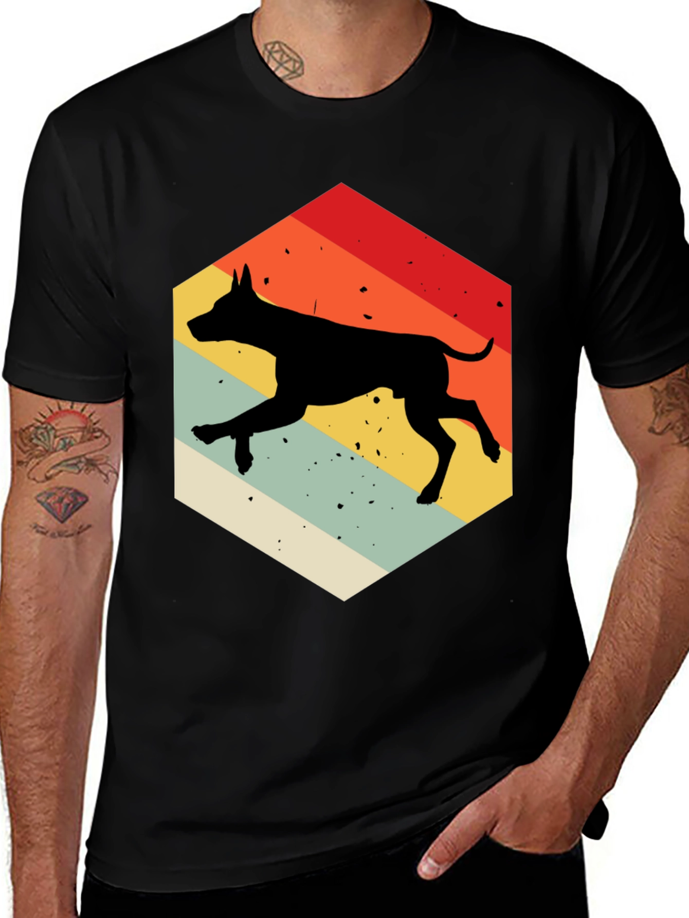 Variant 21 of Retro Dog Silhouette T-Shirt