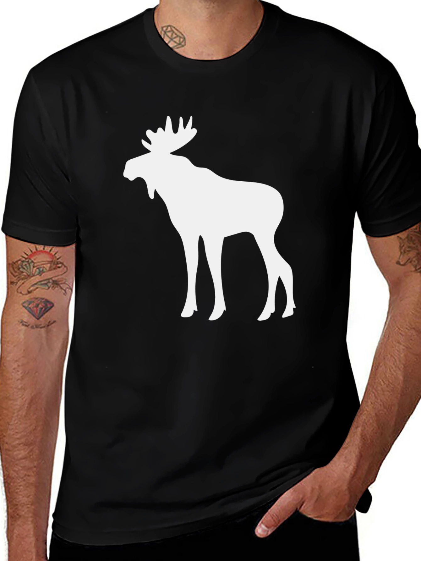 Variant 30 of Moose Graphic Print Tee