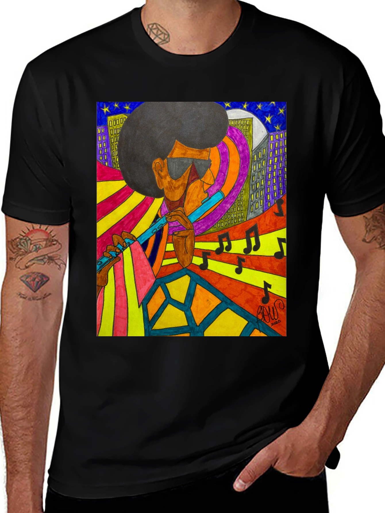 Variant 22 of Jazz Musician Graphic T-Shirt
