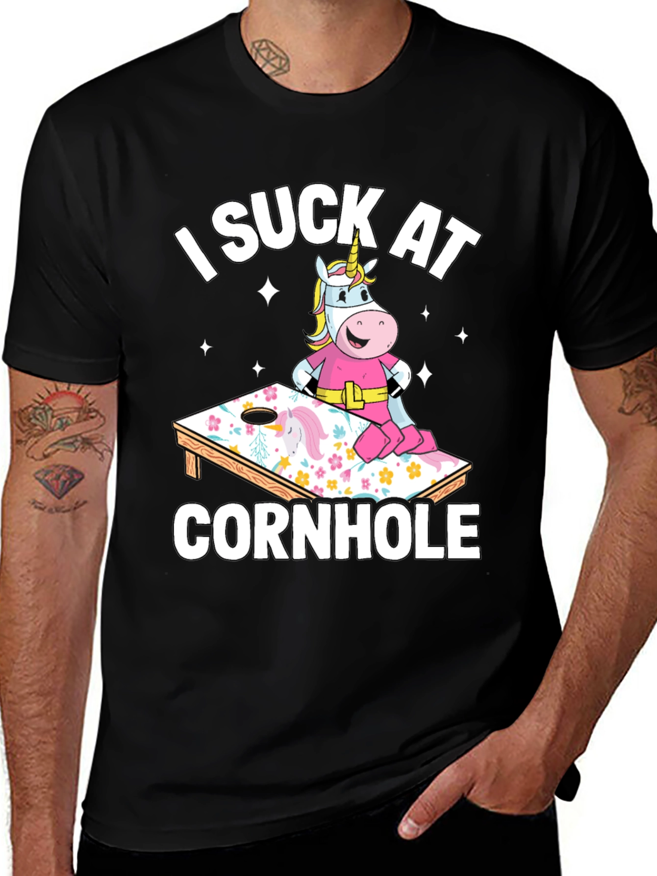 Variant 2 of I Suck At Cornhole T-Shirt