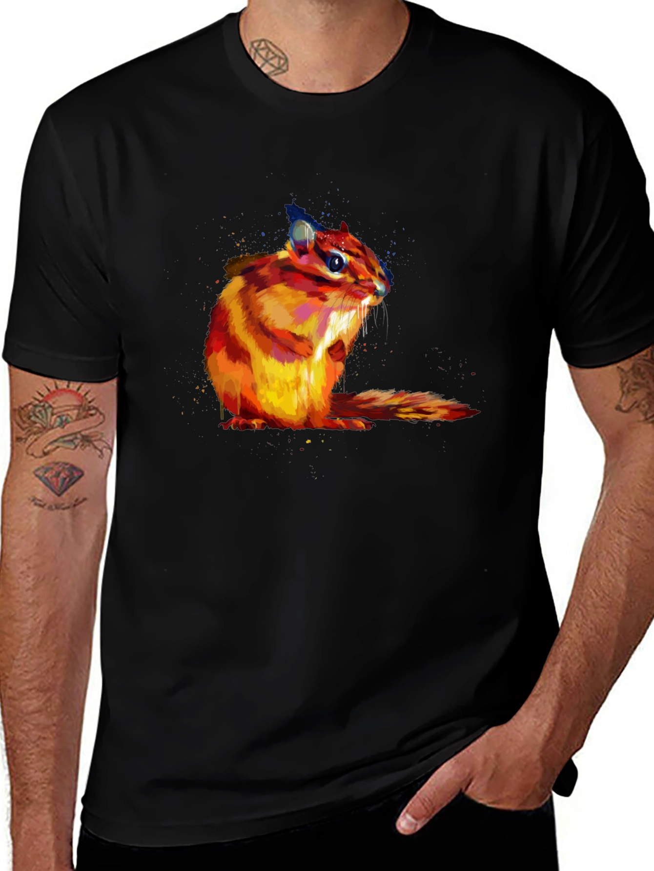Variant 19 of Chipmunk Graphic T-Shirt - Soft Cotton Blend