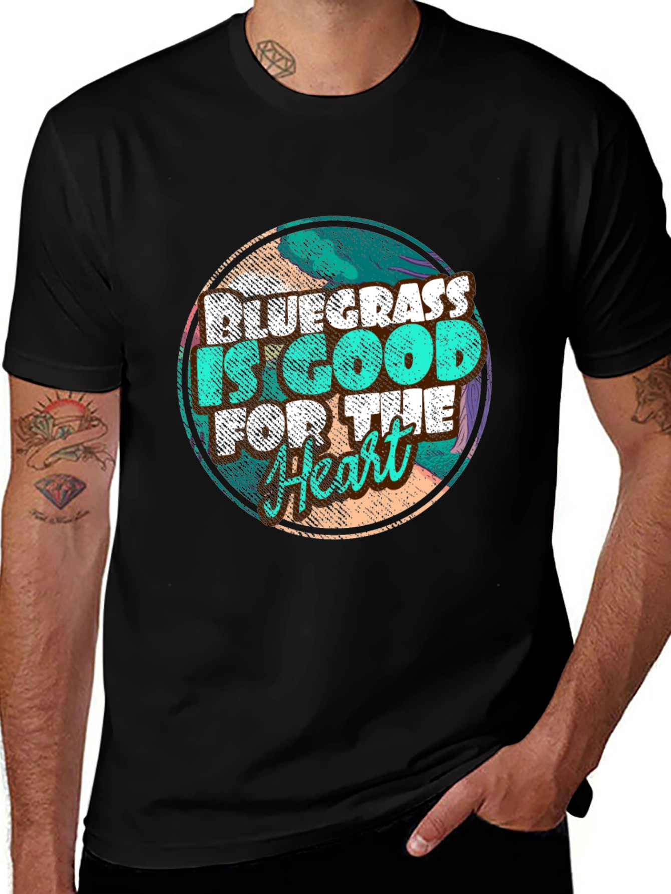 Variant 3 of Bluegrass Is Good for the Heart Graphic Tee