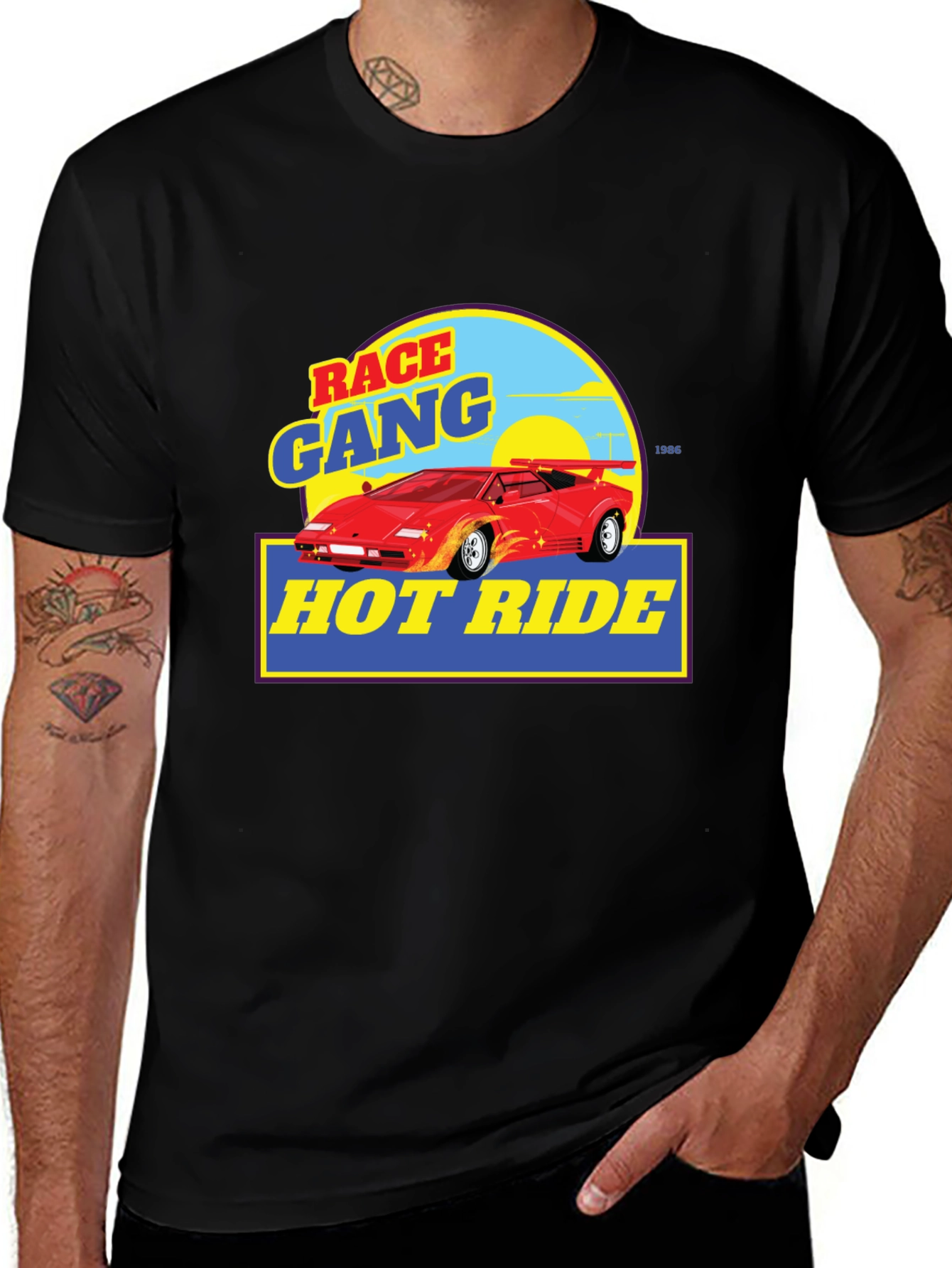 Variant 4 of Race Gang Hot Ride Graphic T-Shirt - Retro Racing Tee