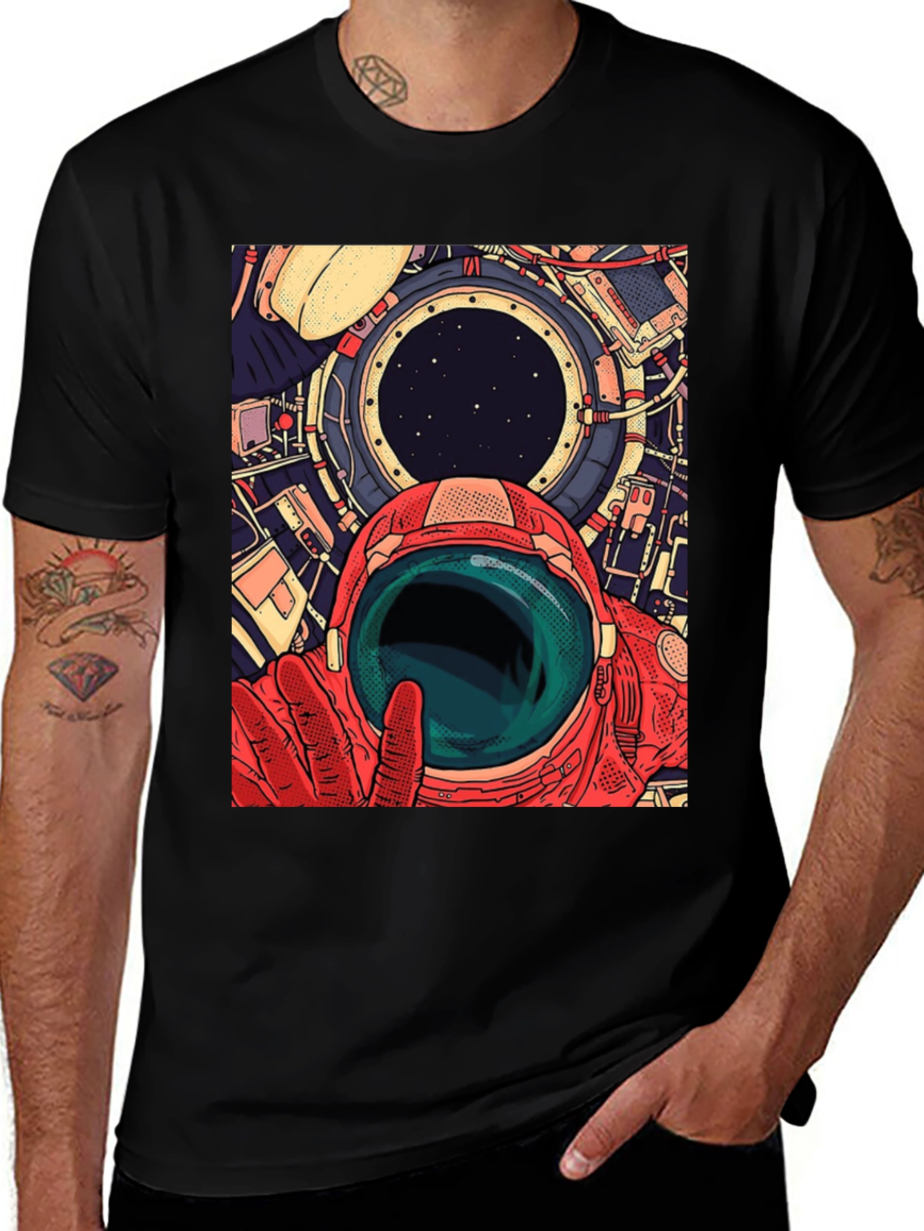Variant 28 of Astronaut Graphic T-Shirt - Space Adventure Tee