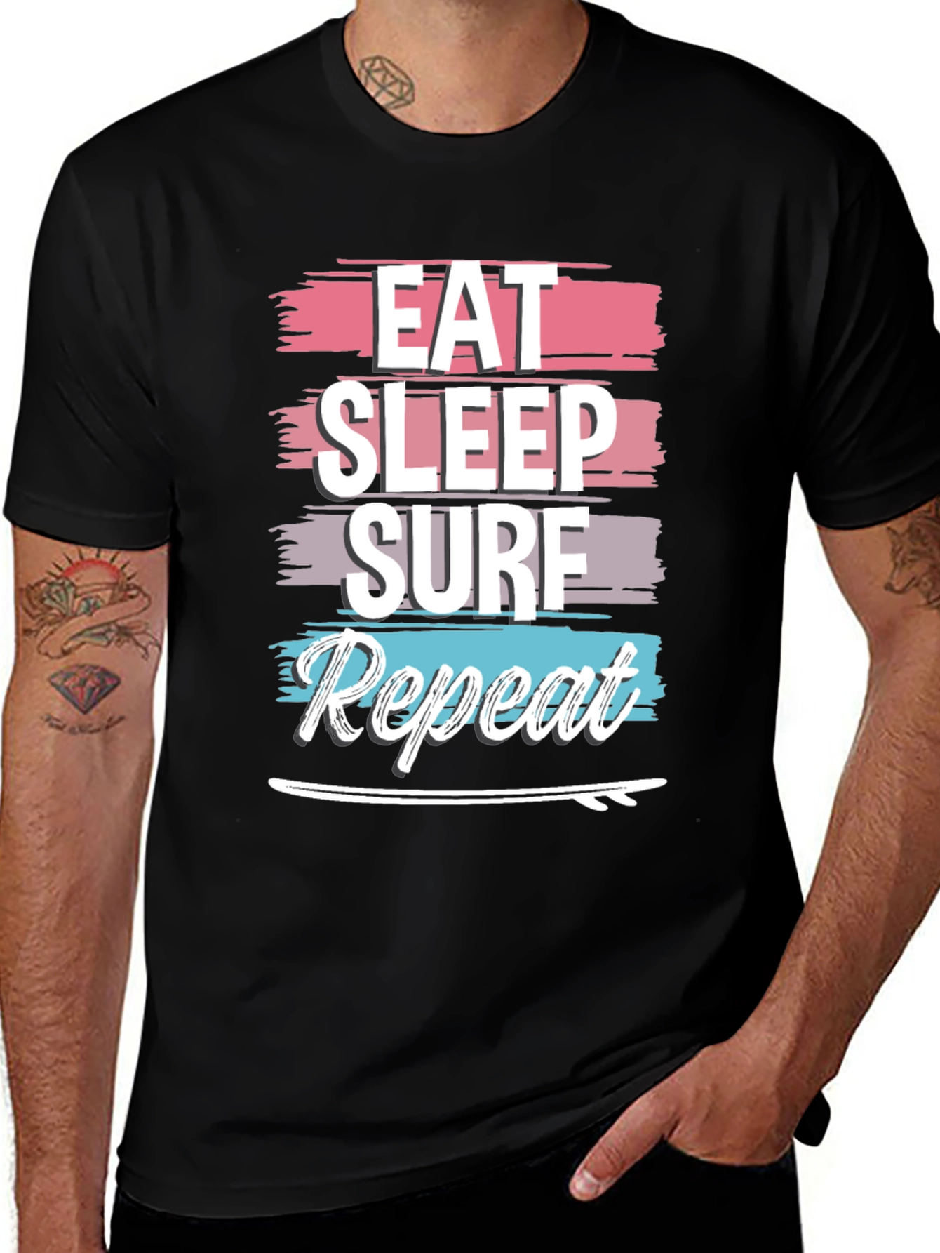 Eat Sleep Surf Repeat Graphic Tee