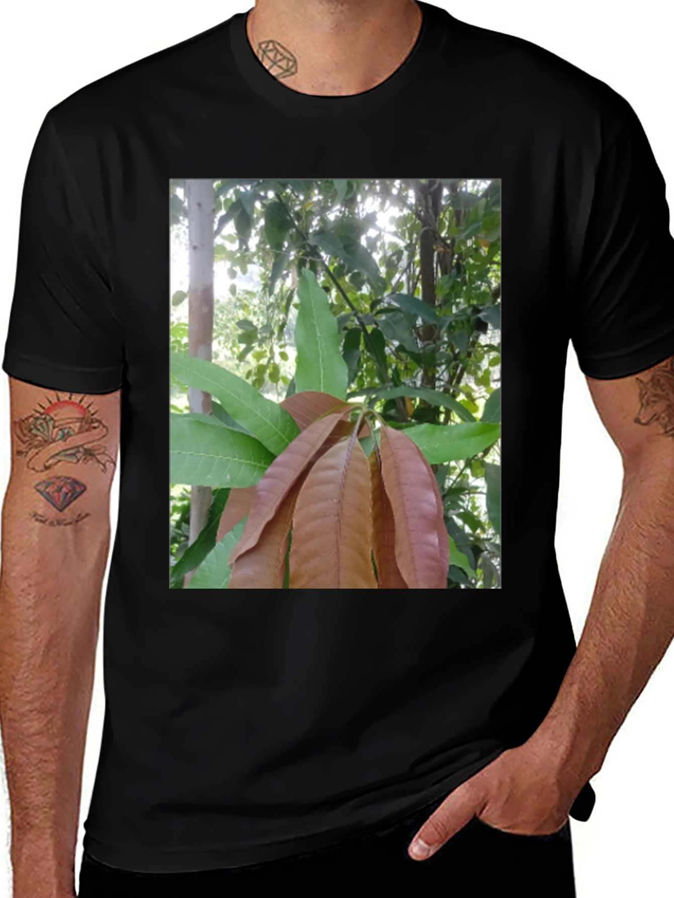 Variant 27 of Nature T-Shirt - Lush Foliage Print