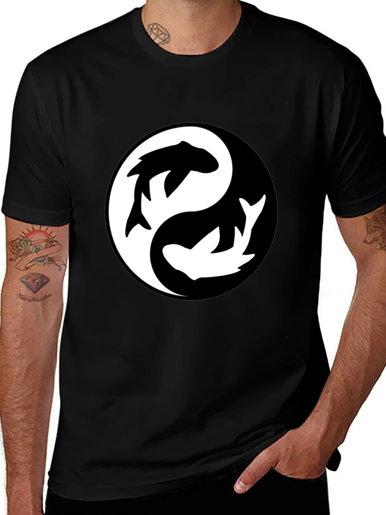 Yin Yang Koi Fish T-Shirt - Balanced Style
