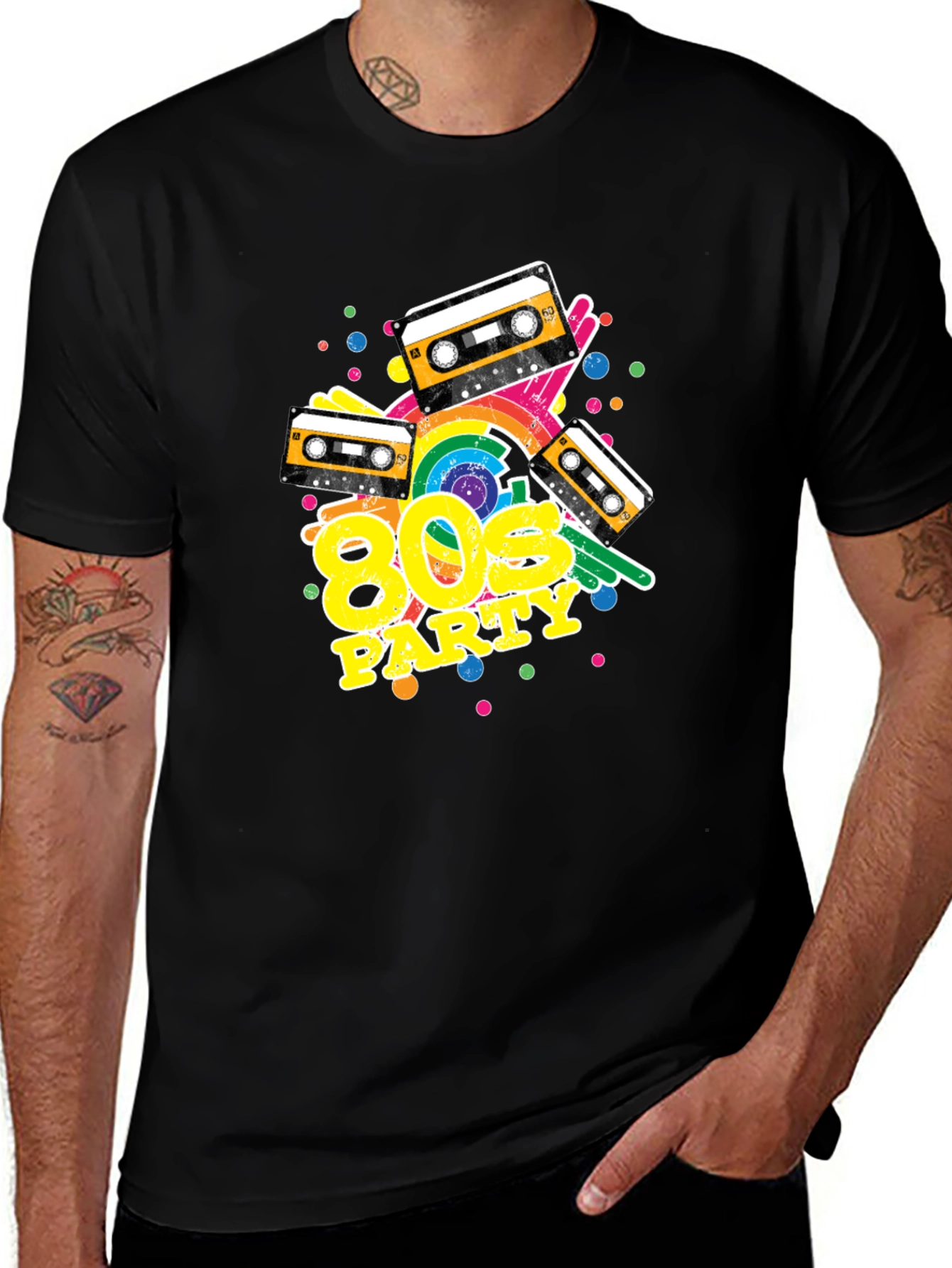 Variant 20 of Retro 80s Party Cassette Tape Graphic T-Shirt