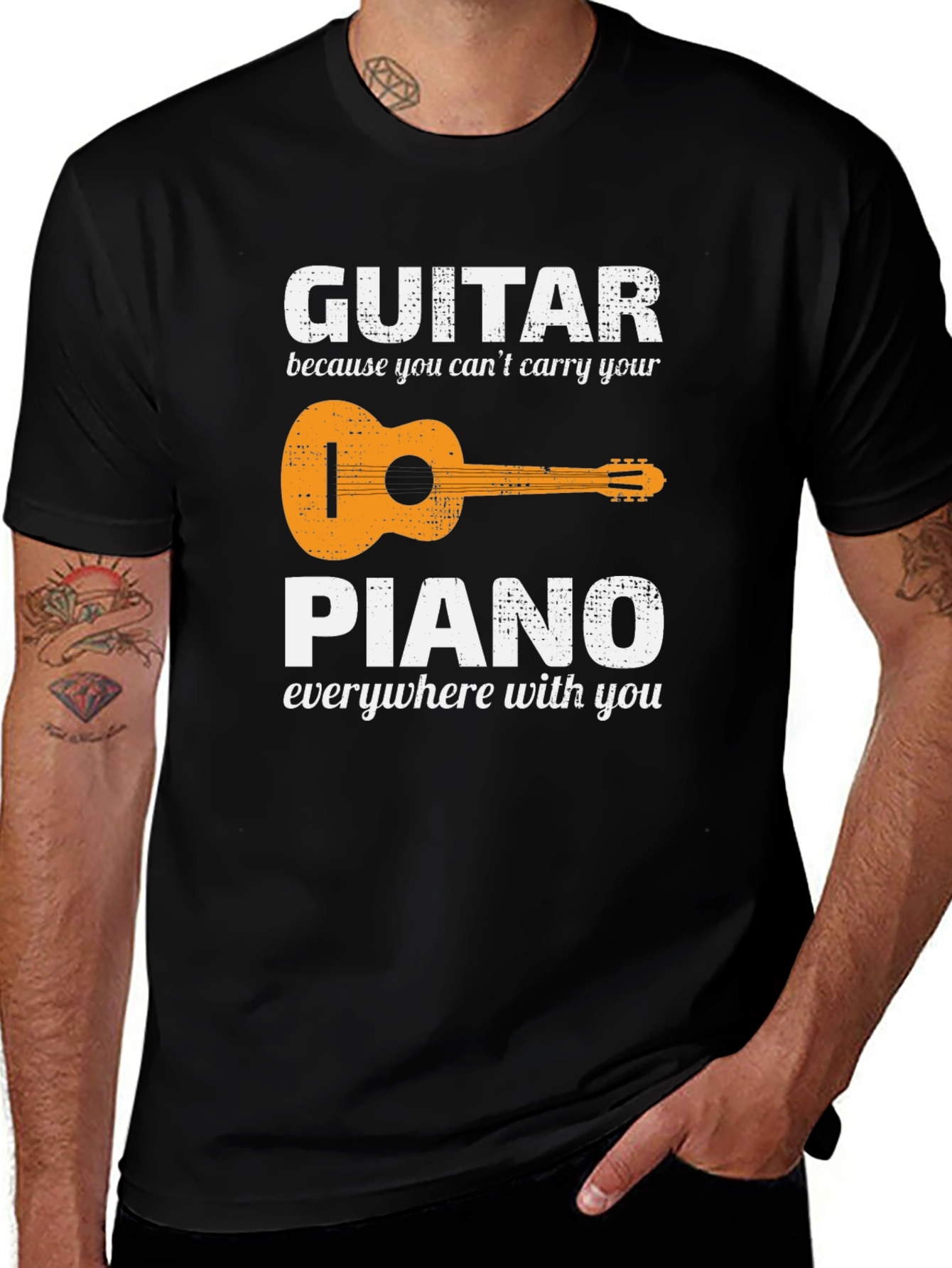 Variant 17 of Guitar & Piano Funny Music T-Shirt